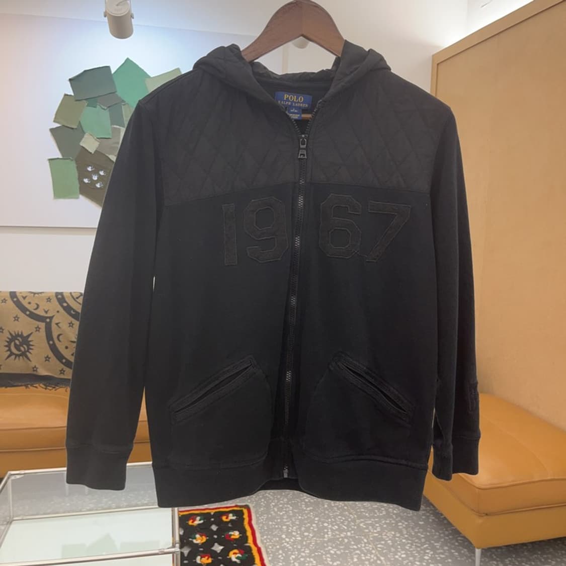 폴로 랄프로렌 올드스쿨 빈티지 레트로 퀄팅 기모 후드집업 L C07537 상품이미지3