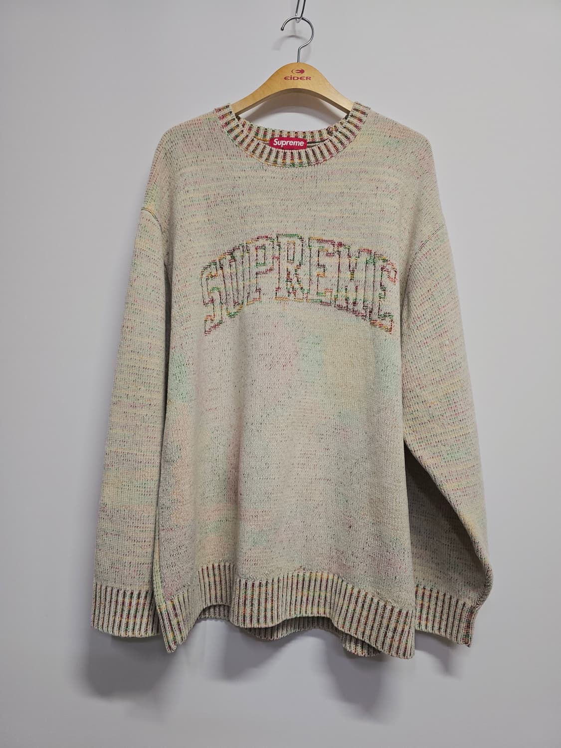 슈프림 콘트라스트 아크  스웨터 화이트 상품이미지1