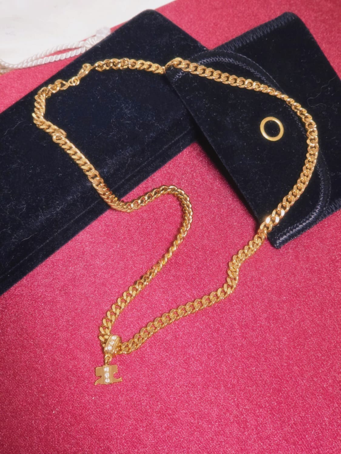 골드 꾸레쥬 목걸이 화이트큐빅 상품이미지1