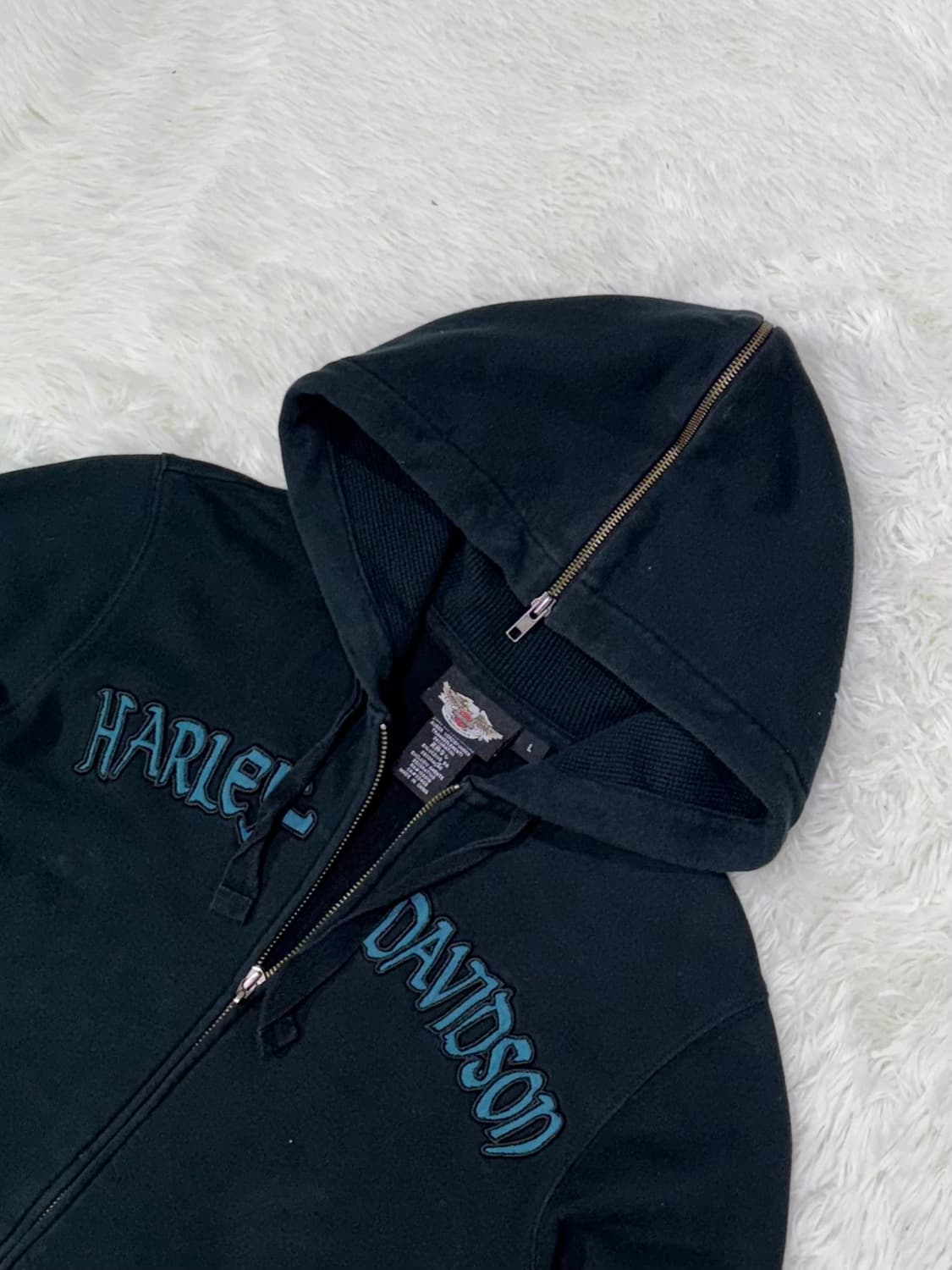 할리데이빈슨 빅로고 후드집업 상품이미지6