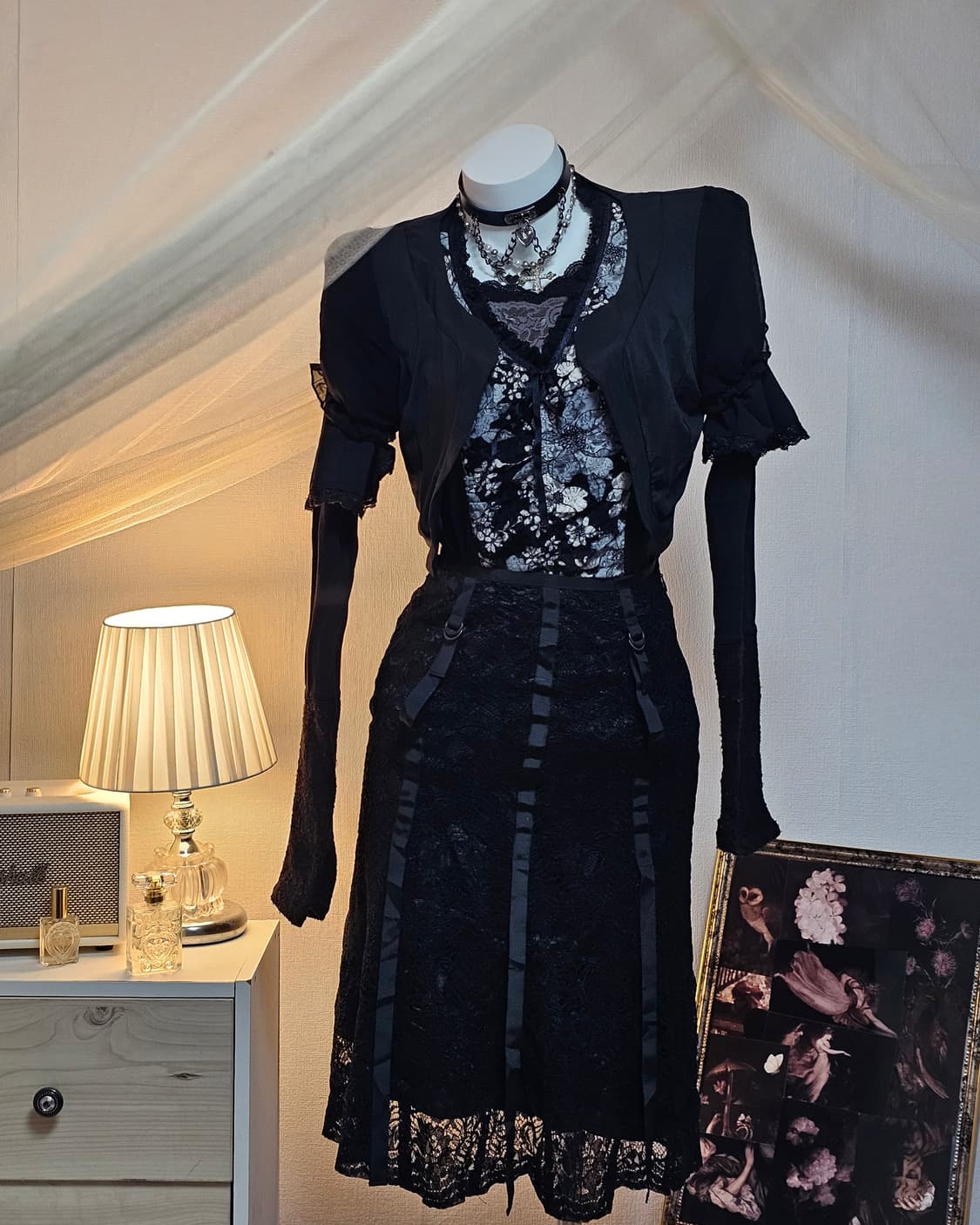 Black orietal fairy look style set 상품이미지3