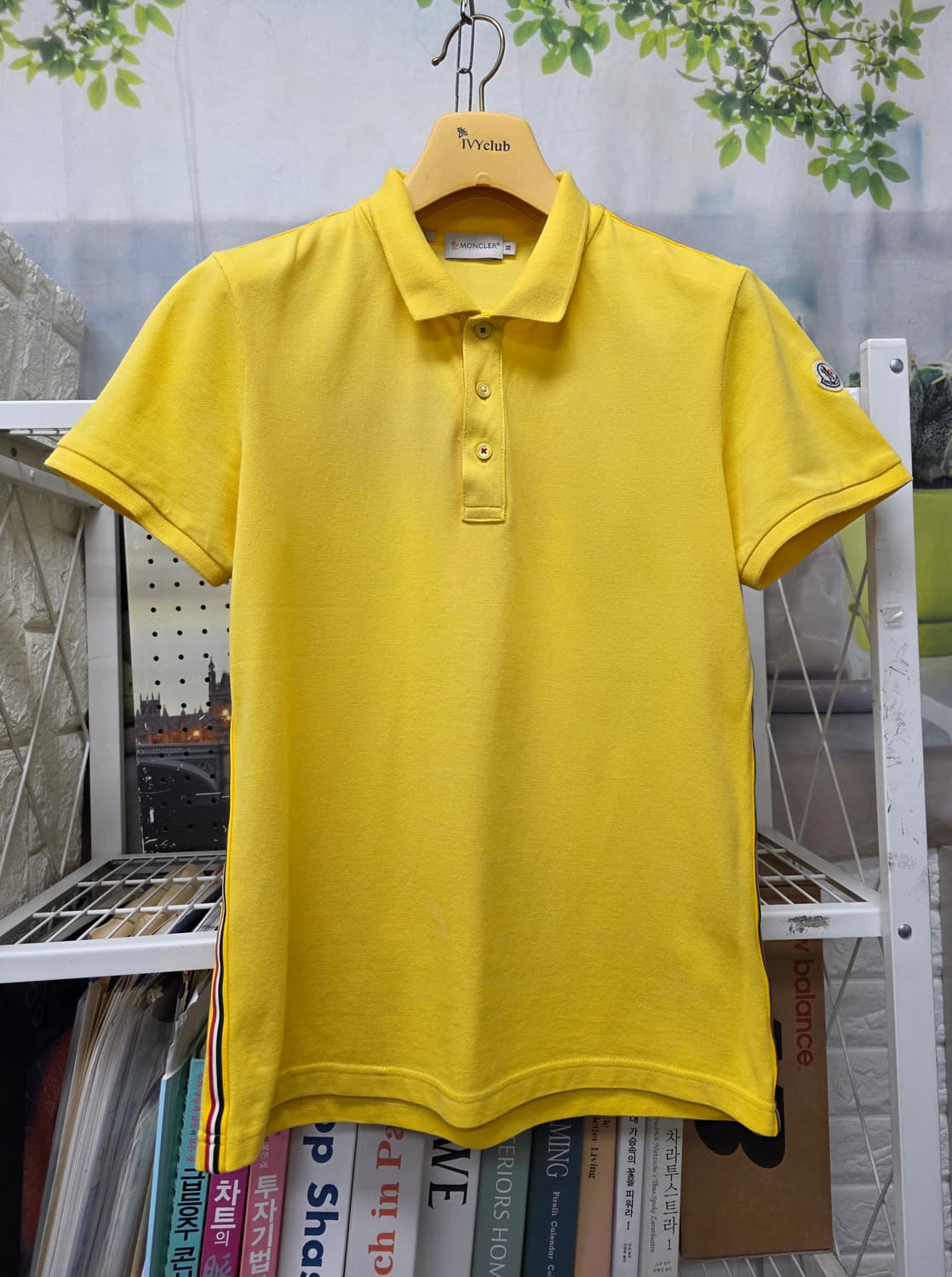 몽클레어 남성 카라 반팔티 슬림M 옐로우 마그리아 폴로반팔 MN09 상품이미지1