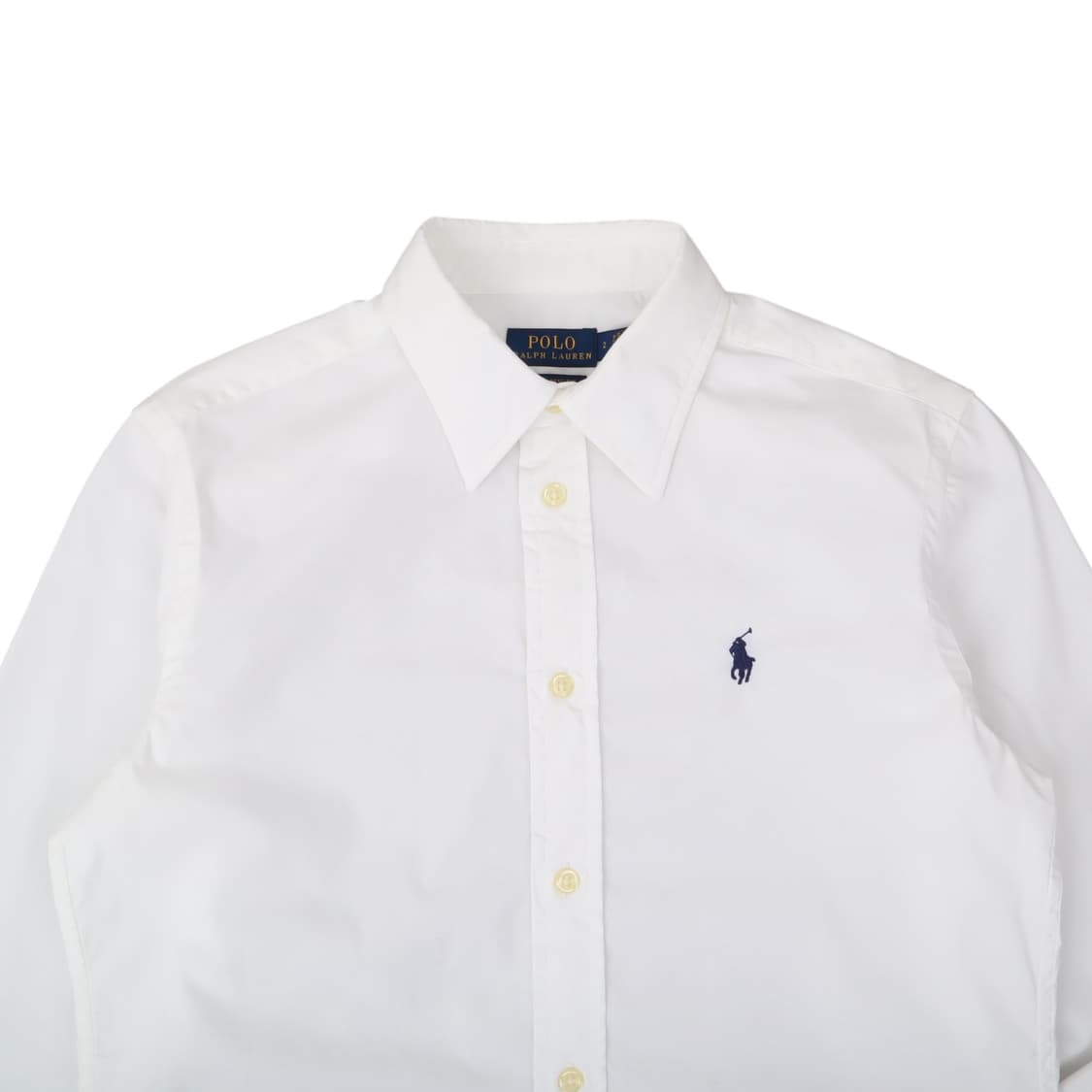 폴로 랄프로렌 우먼스 화이트 코튼 클래식핏 셔츠 상품이미지2