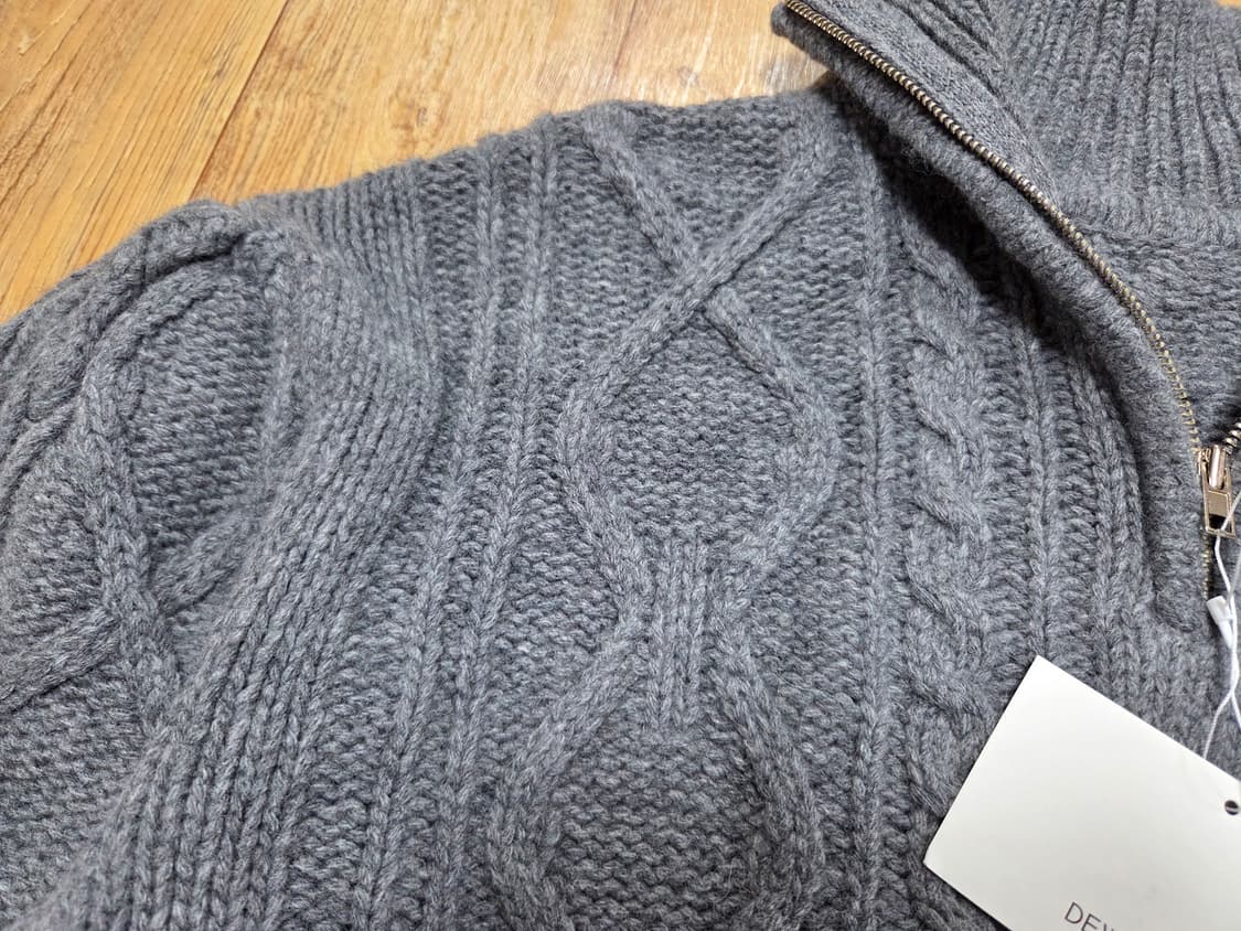 듀이듀이(DEW E DEW E) 케이블 집업 울니트 프리사이즈 새상품 상품이미지8