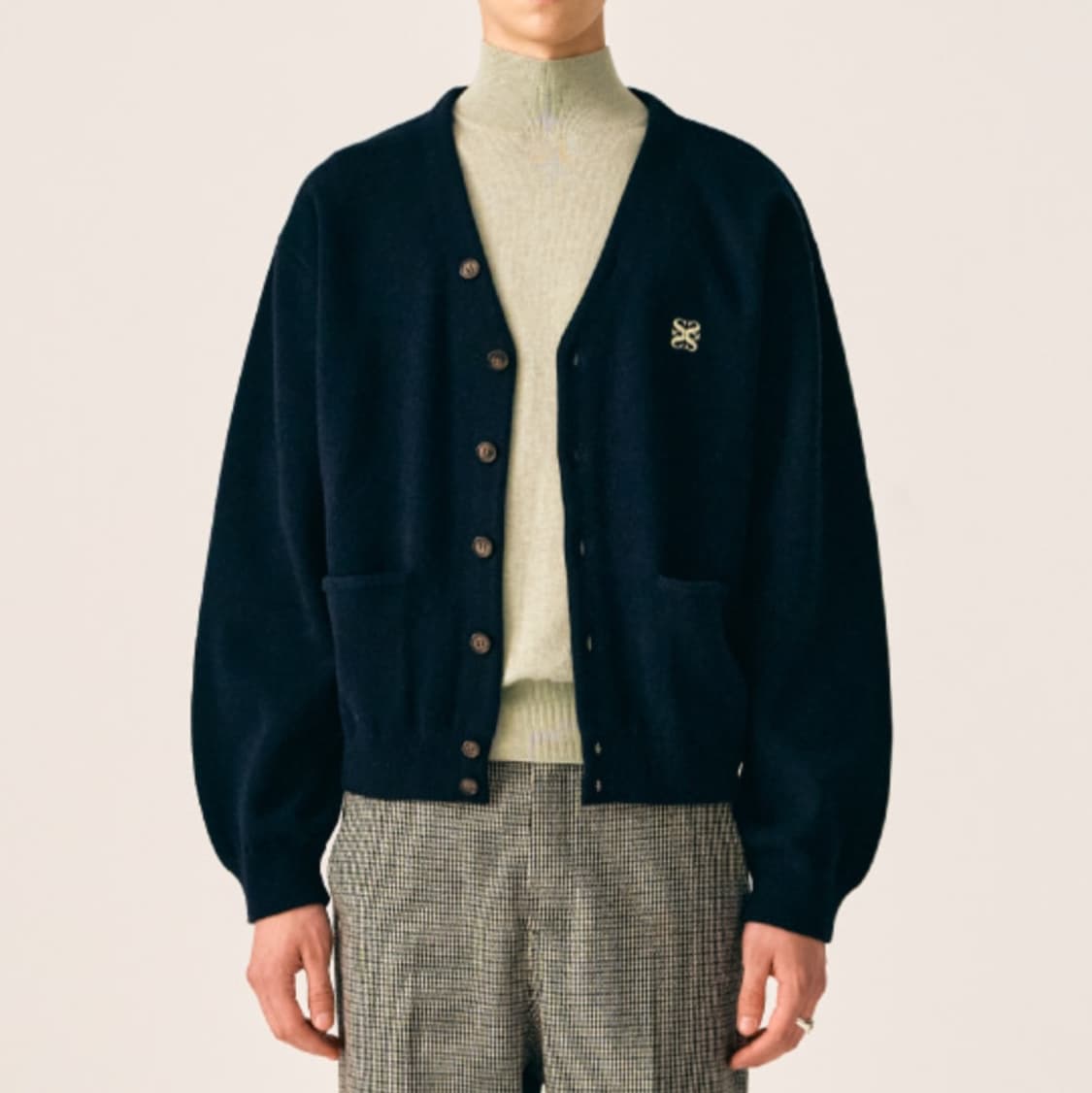 세터 파로 클래식 로고 보머 가디건 브리즈 네이비 상품이미지5