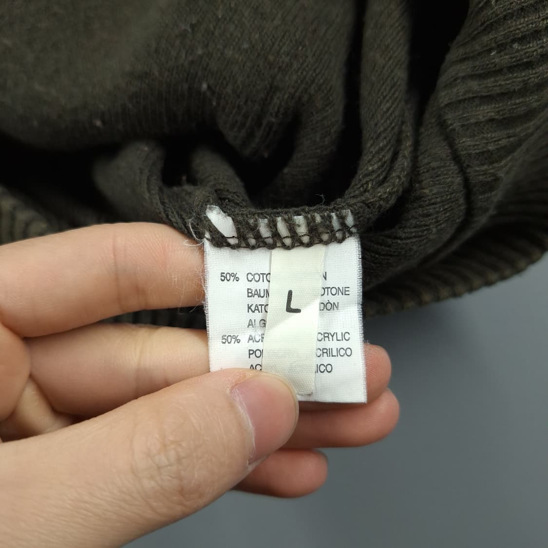 빈티지 카키 멀티포켓 올드스쿨 스트릿 하이넥 니트집업 XL 상품이미지8