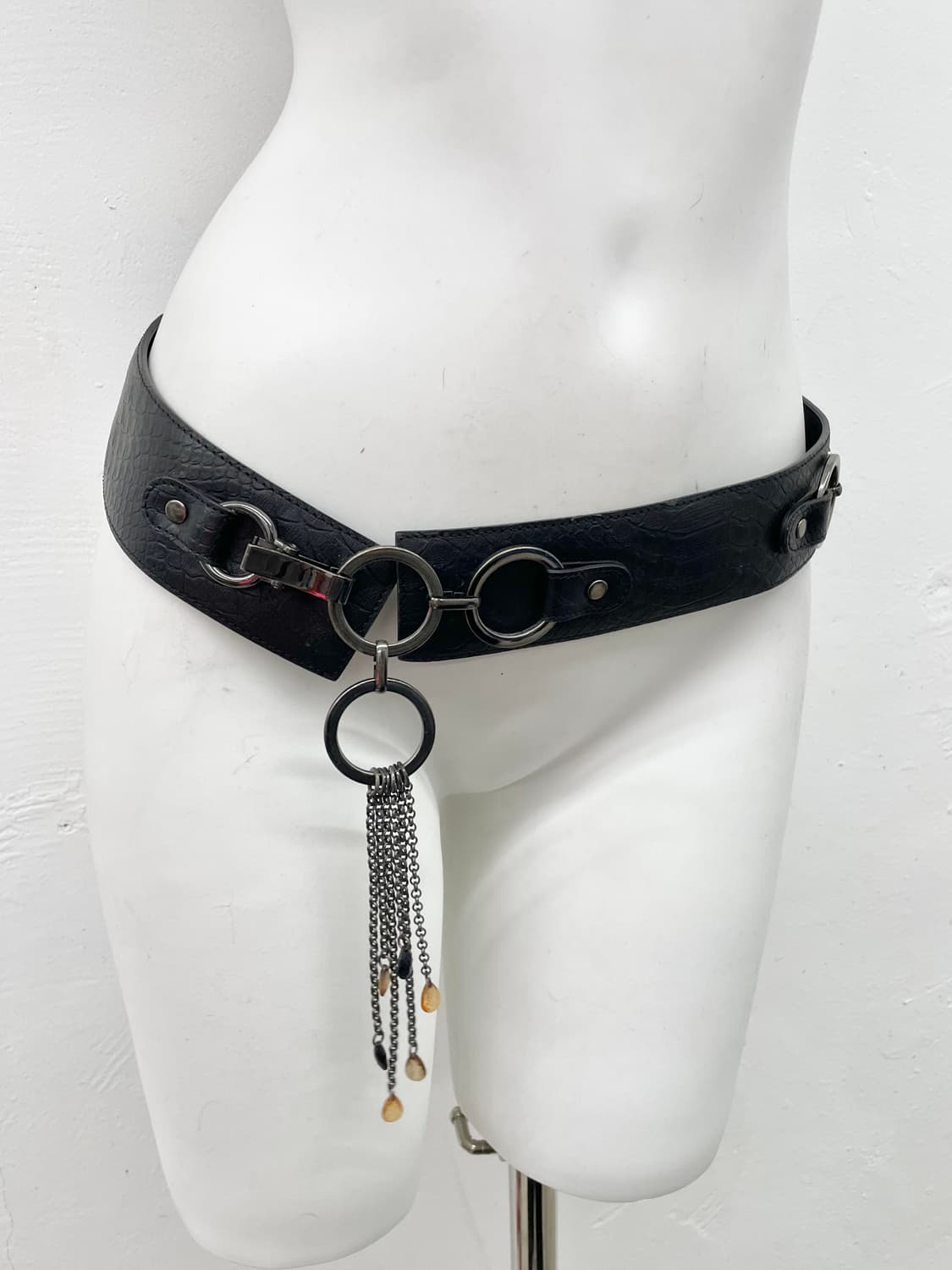 락시크 와이드 체인 레이어드 벨트 상품이미지1