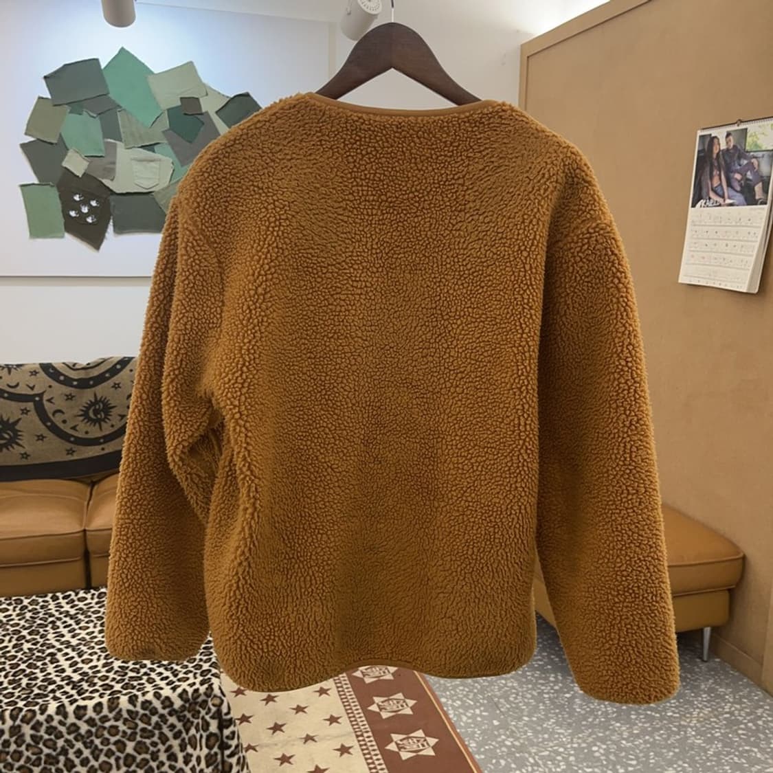 유니클로 U 빈티지 폭닥 뽀글이 후리스 집업 자켓 M C09618 상품이미지4