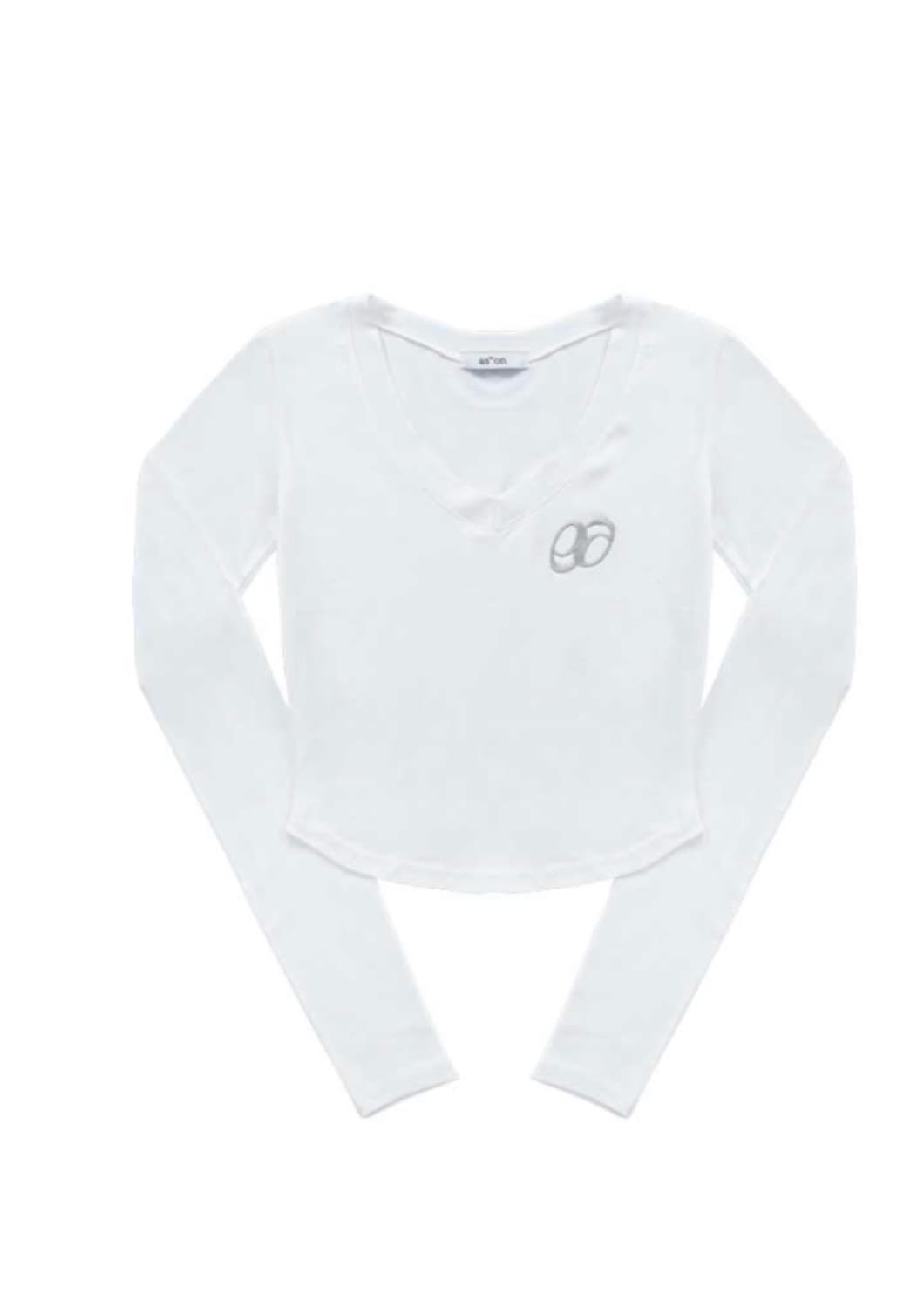 애즈온 slinn v neck tee white 상품이미지2