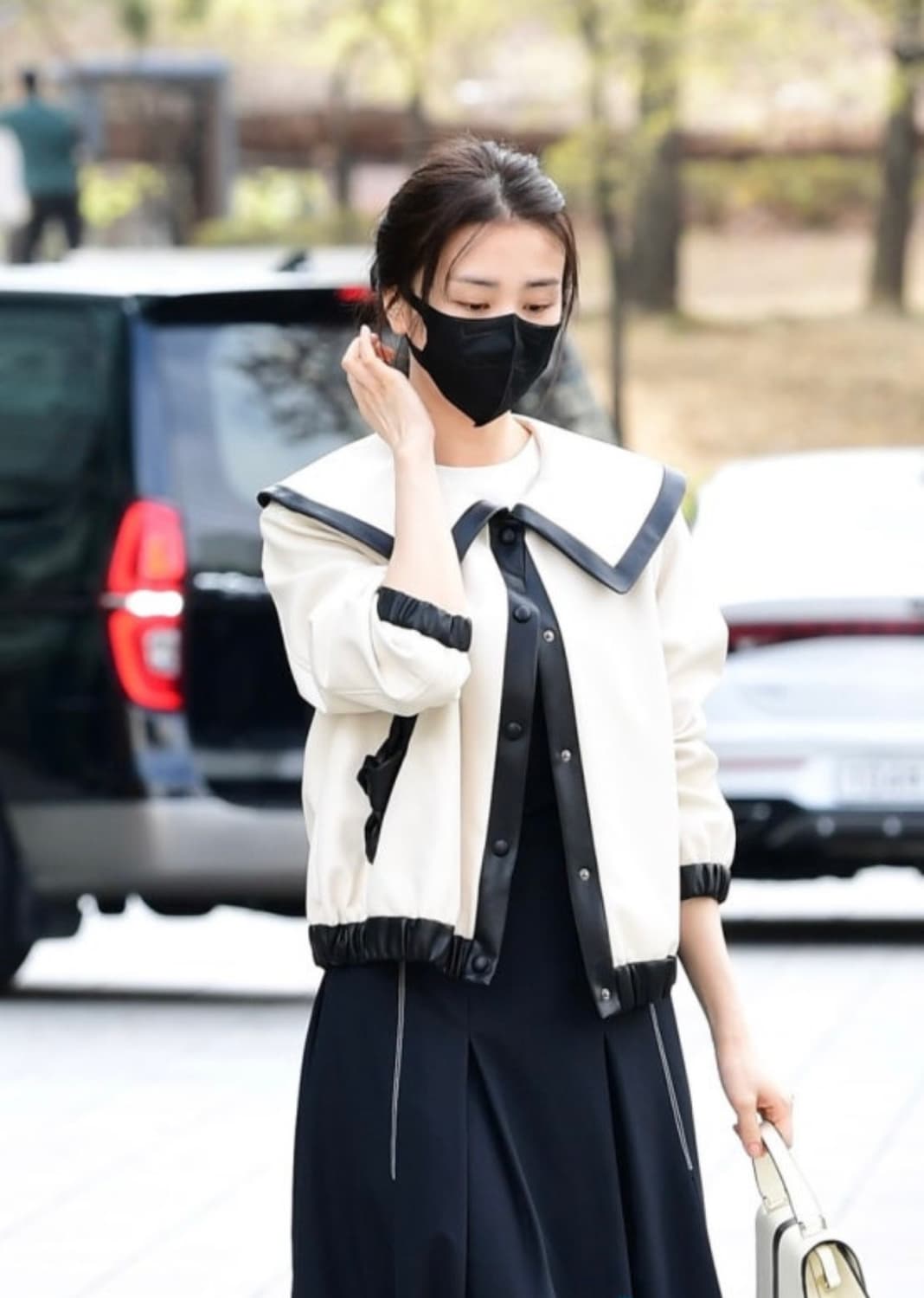 쟈니헤잇재즈 에코 레더 점퍼 아이보리 [임수향, 박하선 착용] 상품이미지3