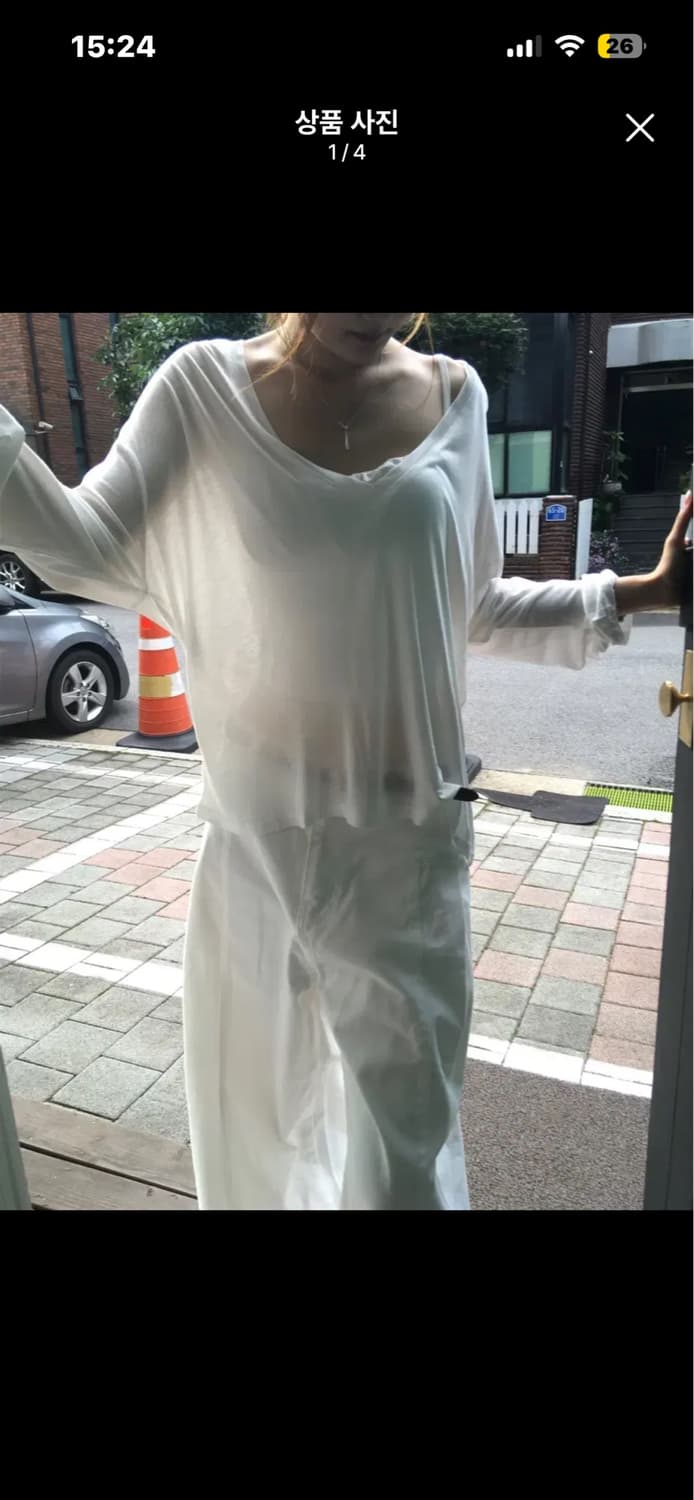 미뮤즈씨 deep V see-through T 상품이미지1