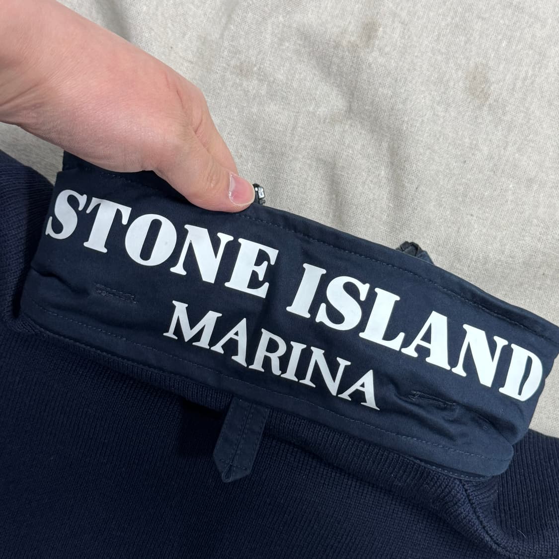 스톤아일랜드 마리나 하이넥 야광 후드 집업 자켓 S 상품이미지5