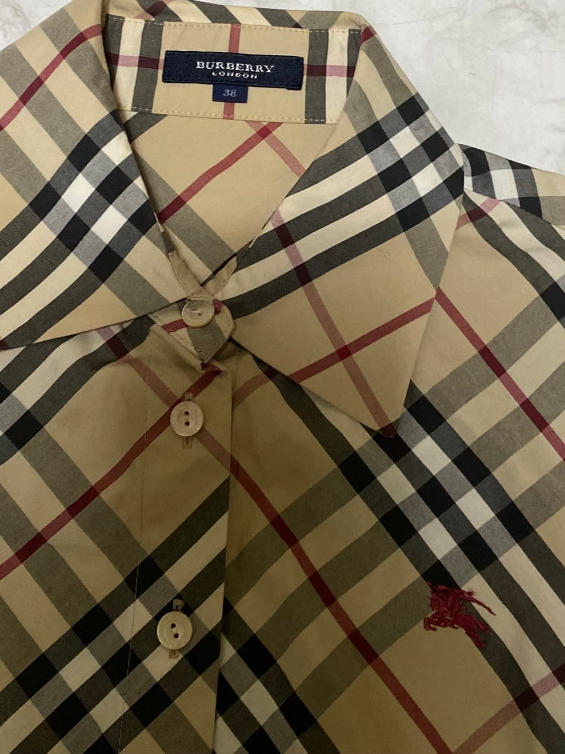 버버리 여성 체크 셔츠 여성 90 사이즈 상품이미지2