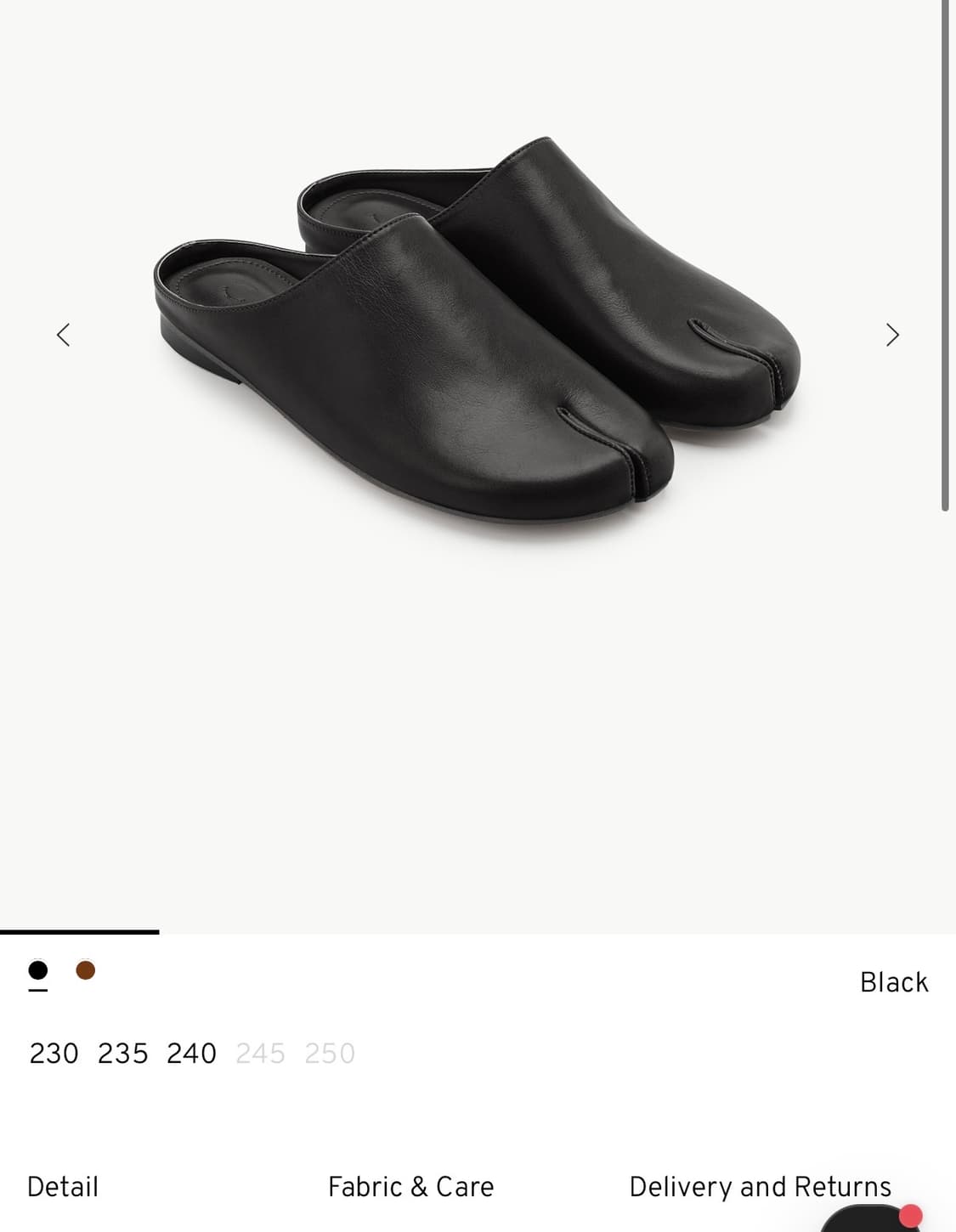 페이즈 타비 라운드 로우 플랫 뮬 블랙 250 상품이미지2