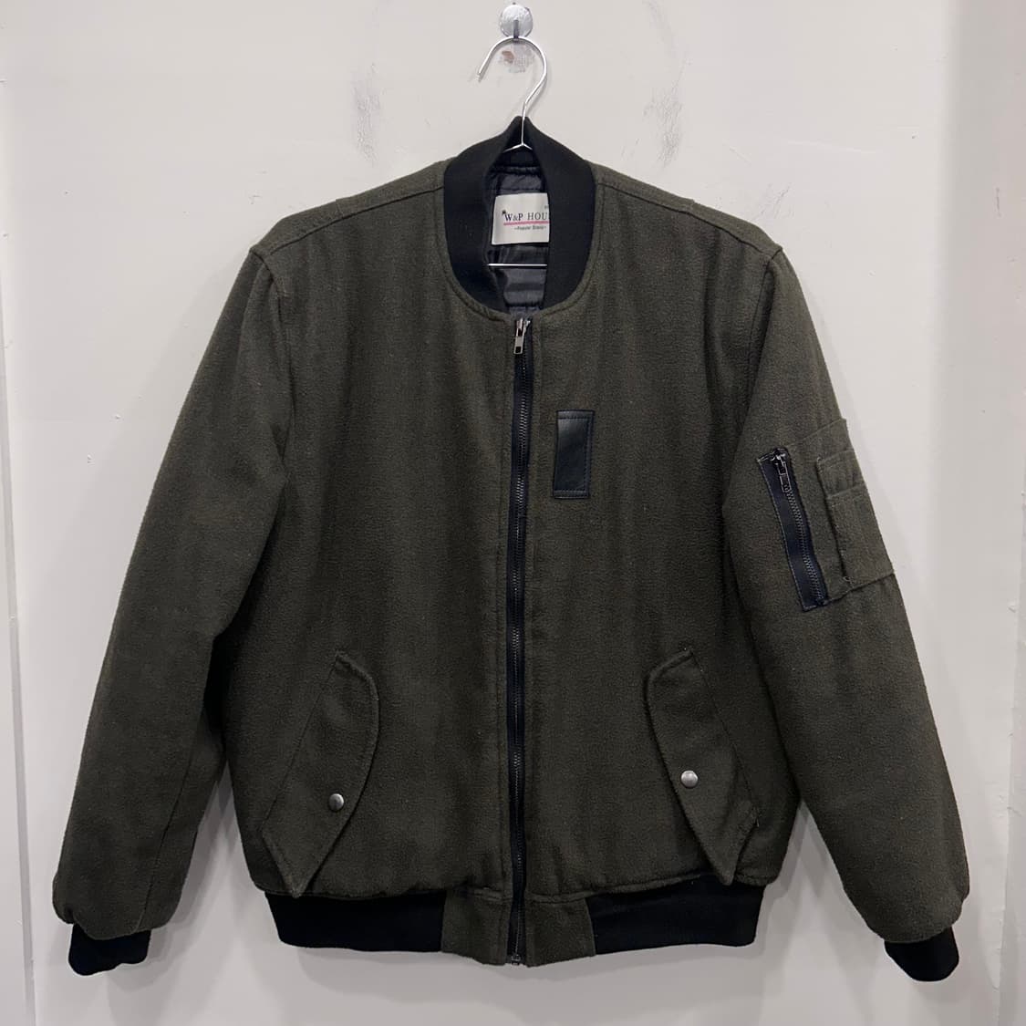 W&P HOUSE 이너퀼팅 울 크롭 봄버자켓 상품이미지2