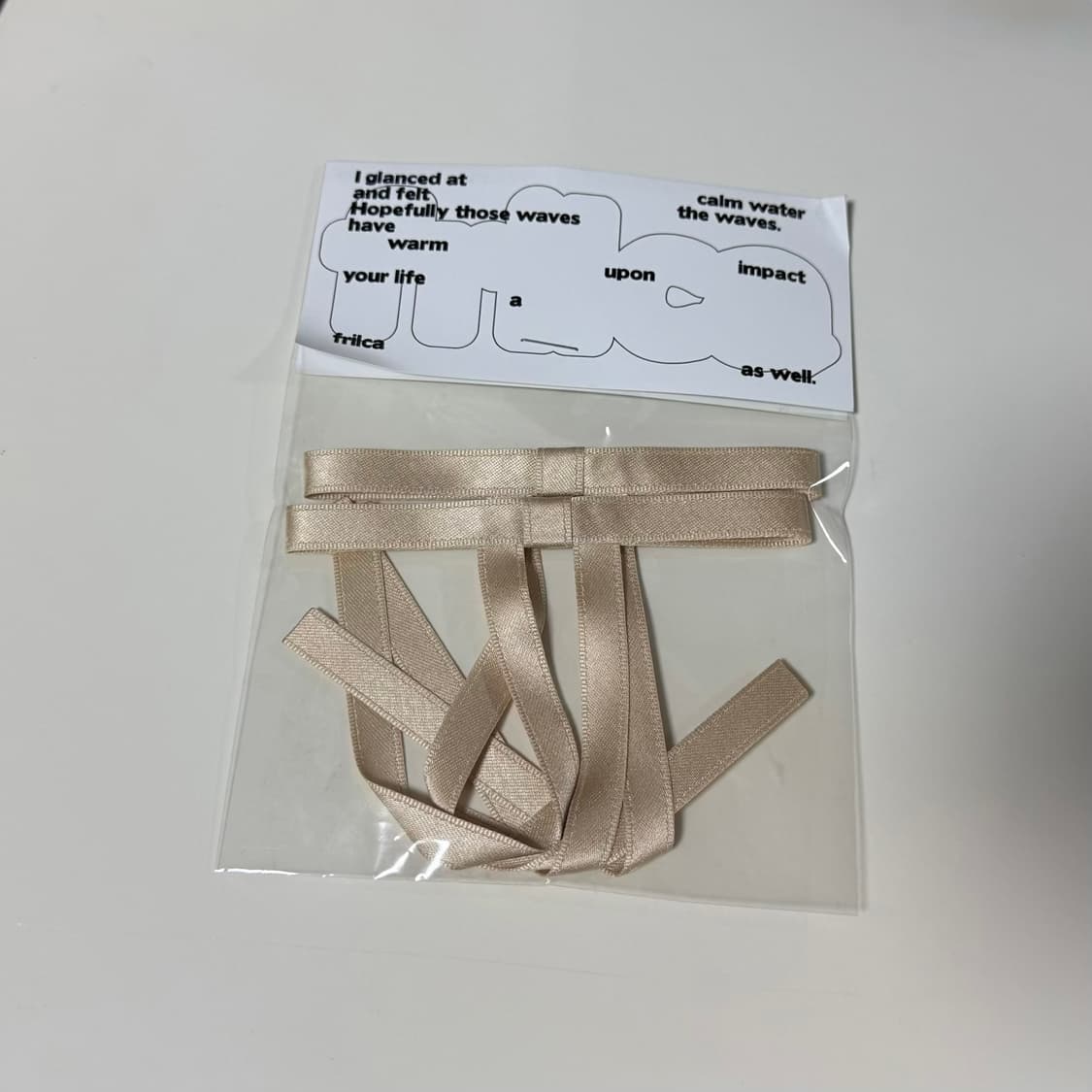 프릴카 FRILCA 리본 브로치 베이지 상품이미지2