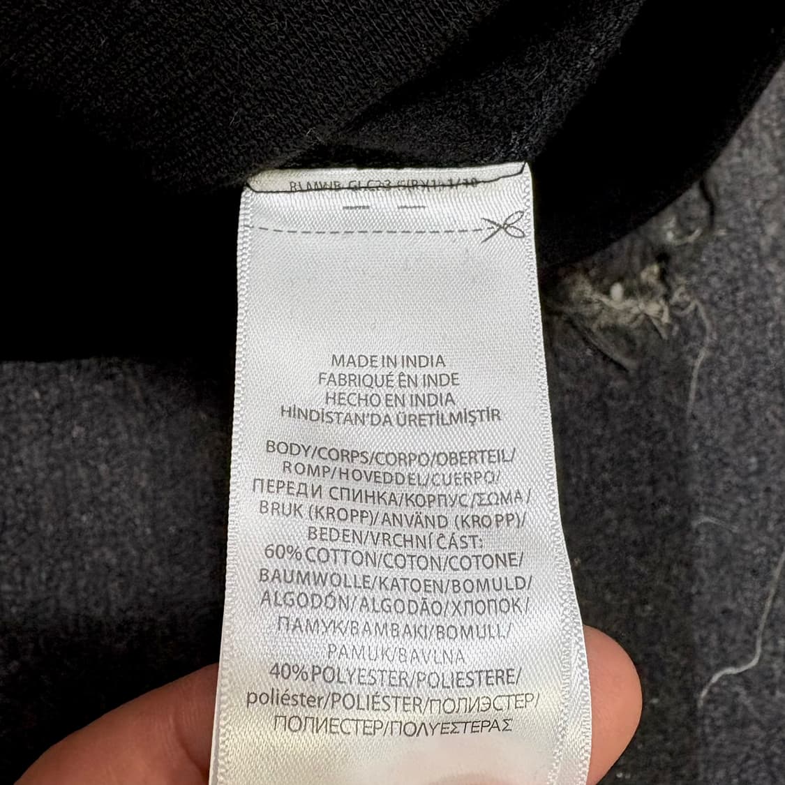 폴로 레드 스몰 로고 블랙 후드 M 상품이미지6