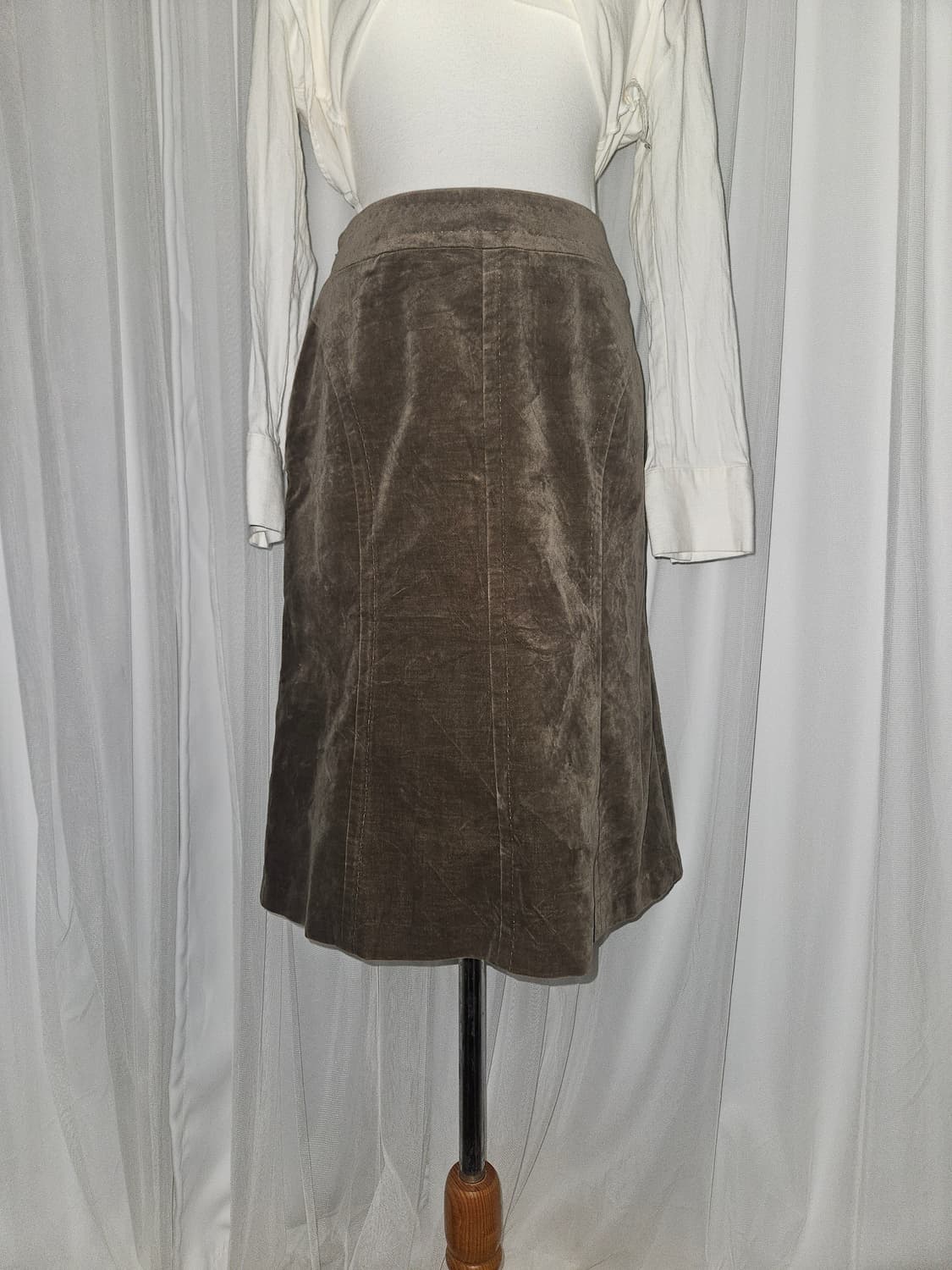 vintage trois 시나몬브라운 앙고라 벨벳 스커트  상품이미지3