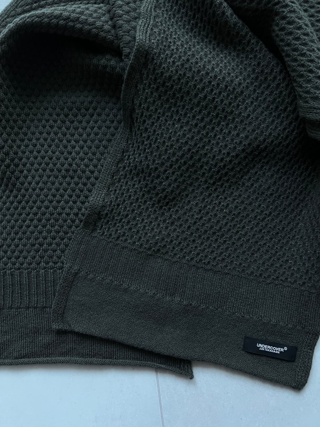 언더커버 카키 니트 머플러 상품이미지3