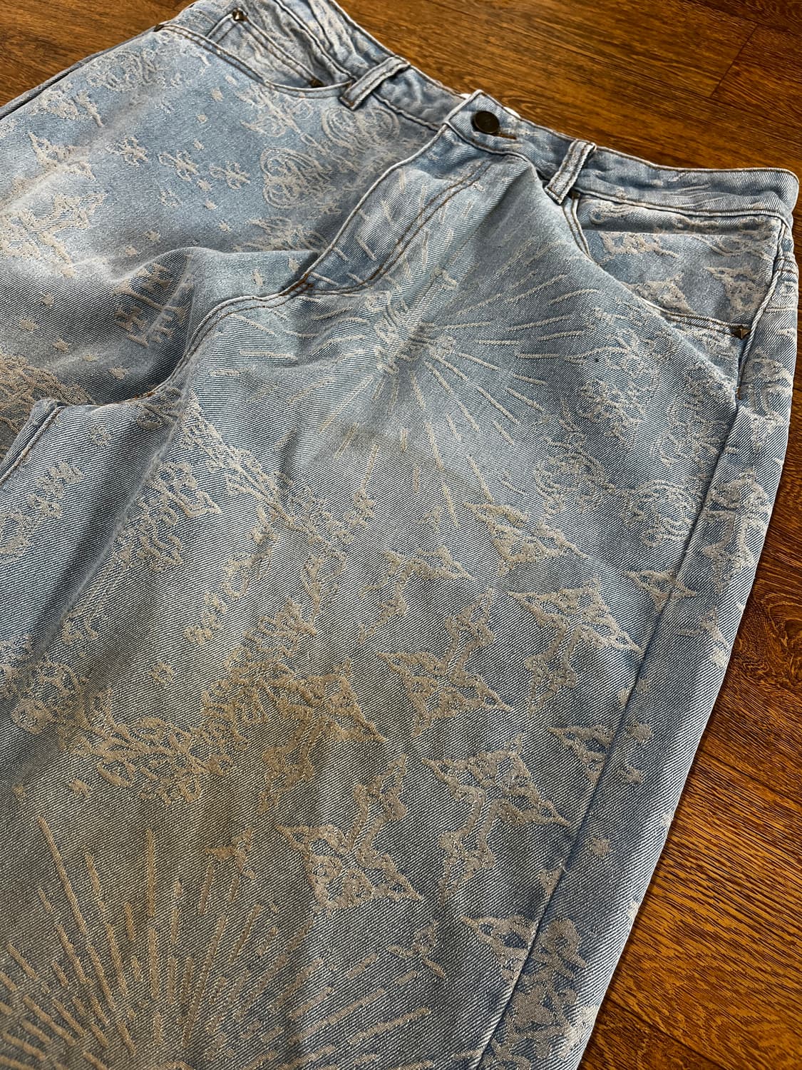 언타이틀드 아트웍스 자콰드 데님 팬츠/ L 상품이미지5