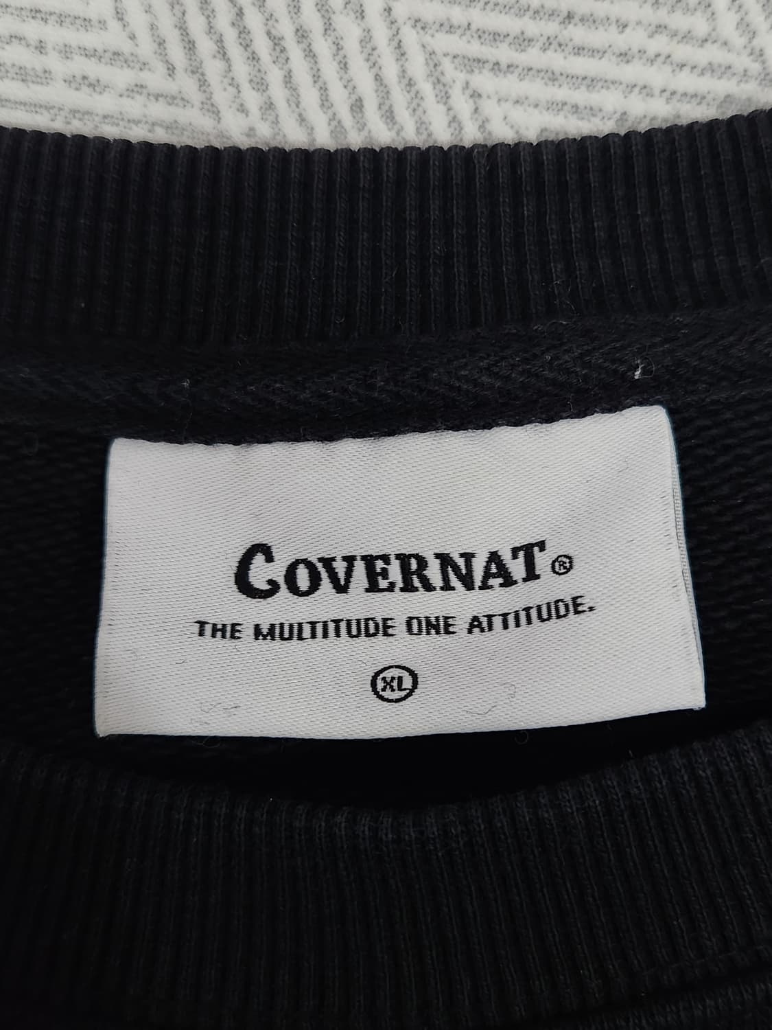 커버낫 C 로고 크루넥 블랙 맨투맨 남성 105사이즈 상품이미지6