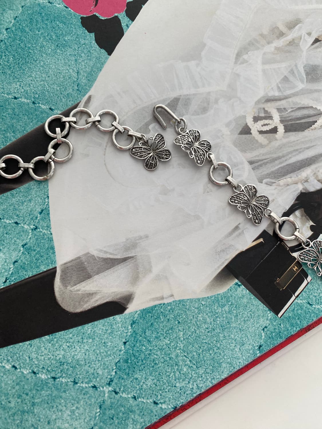 빈티지 나비 체인 벨트 겸 목걸이 y2k 상품이미지4