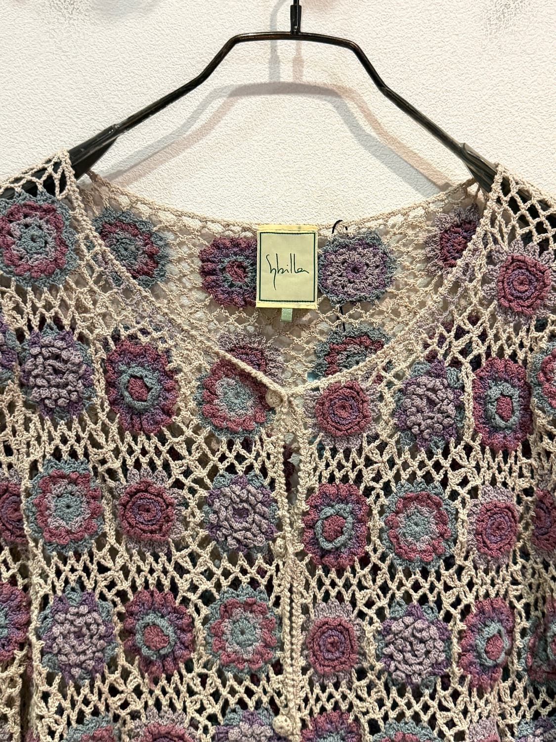 Sybilla Floral Crochet Knit Cardigan 상품이미지3