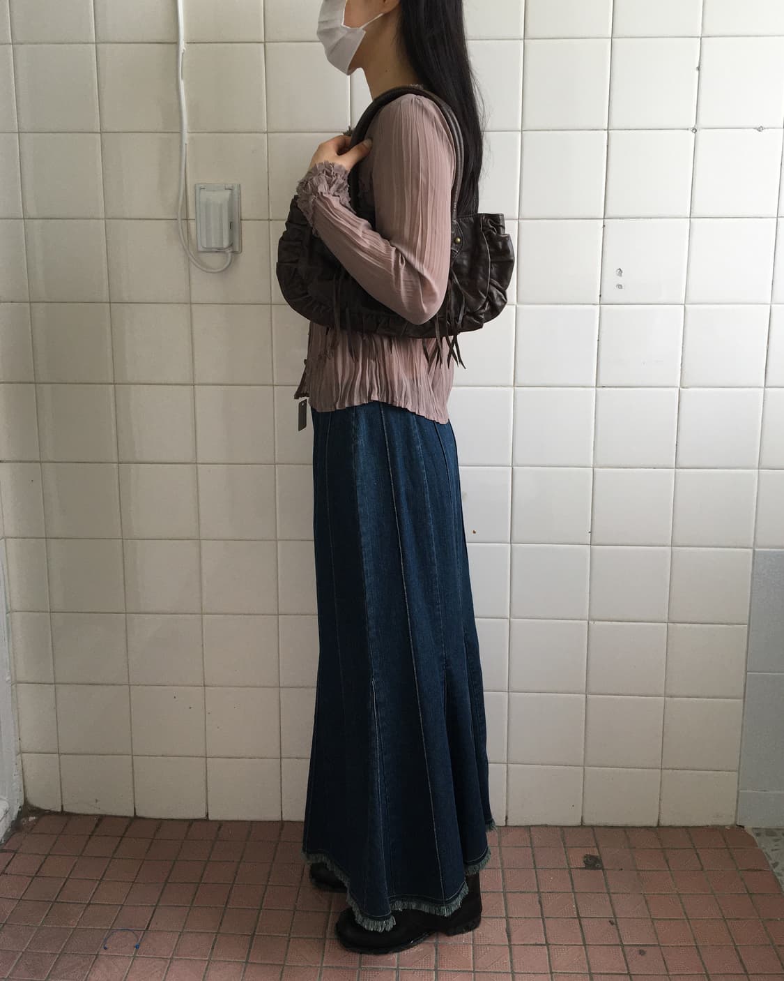 Line detail denim skirt 상품이미지8