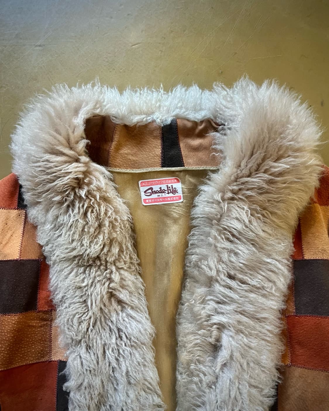 1970-80s Moon Bat Leather Lamb Fur JK 상품이미지4