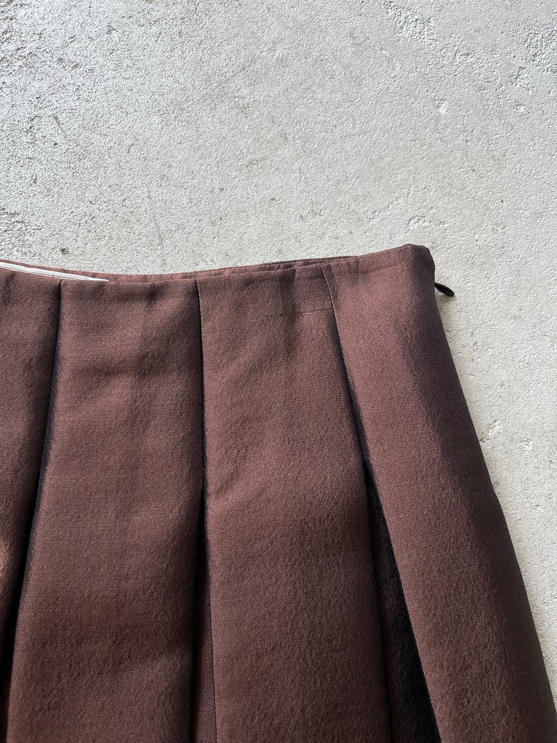 brown silk pleats skirt 상품이미지9