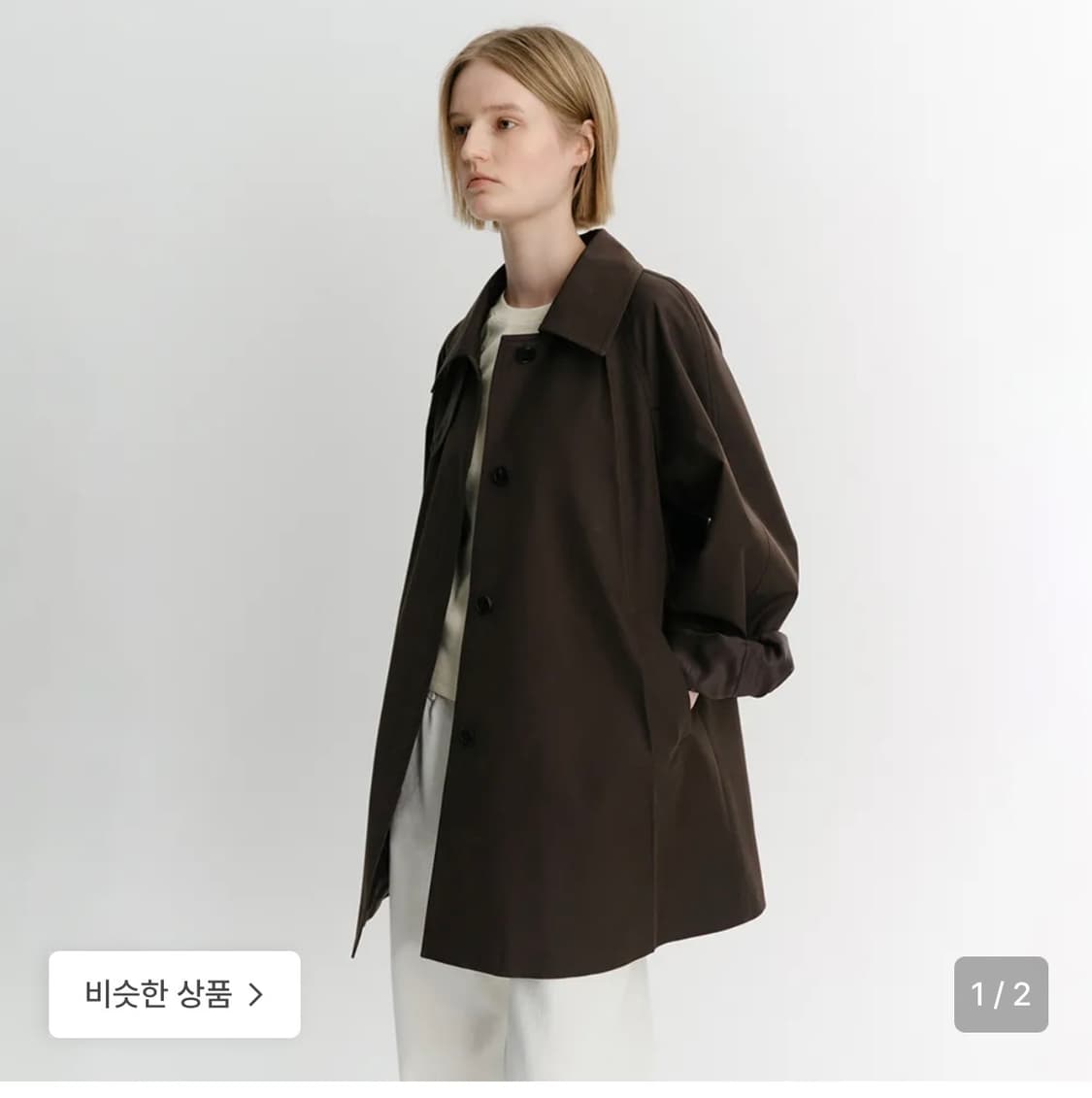이아 주드 하프 트렌치코트 브라운 m 상품이미지1