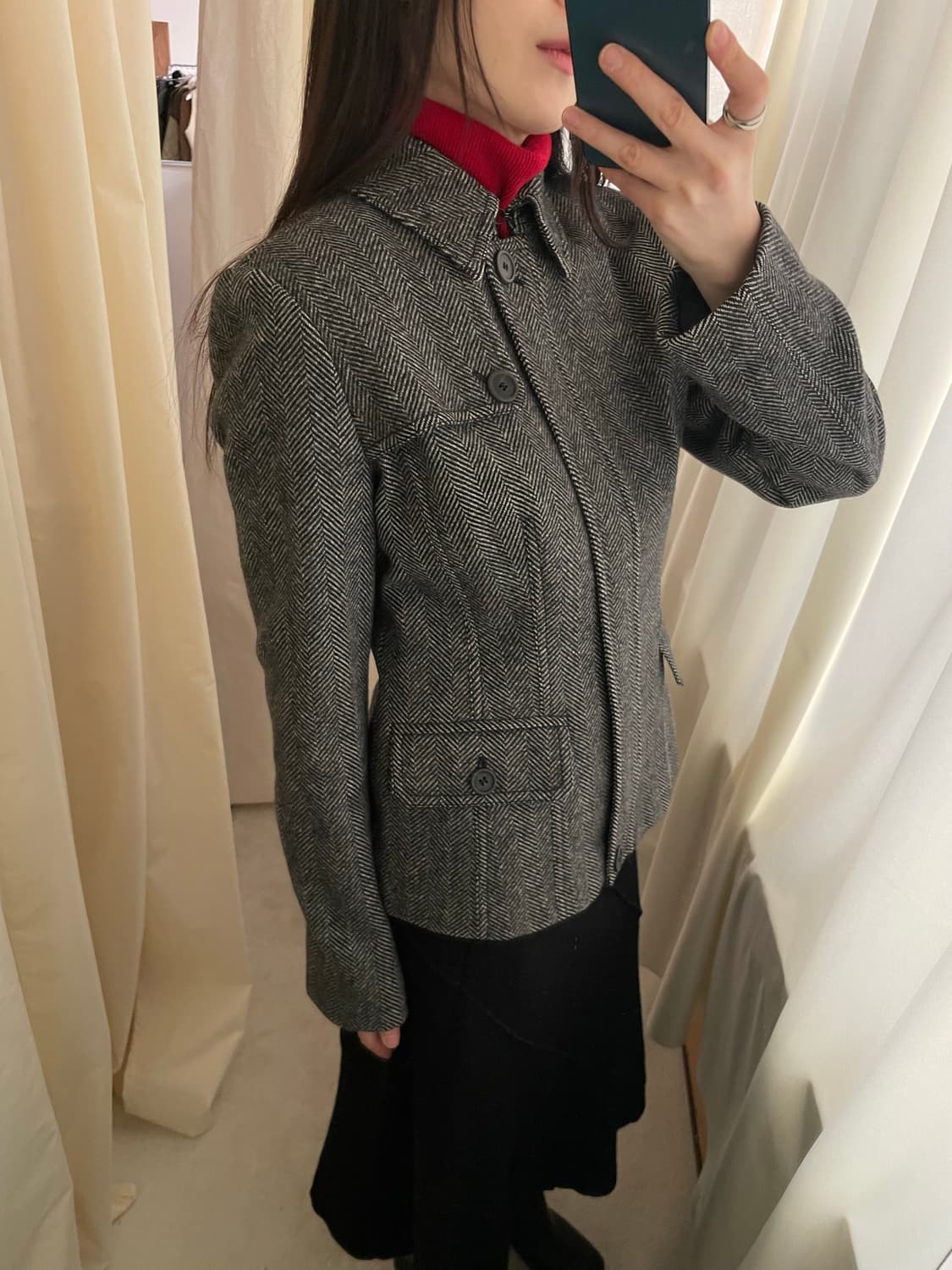 vintage j.crew herringbone wool jacket 상품이미지10