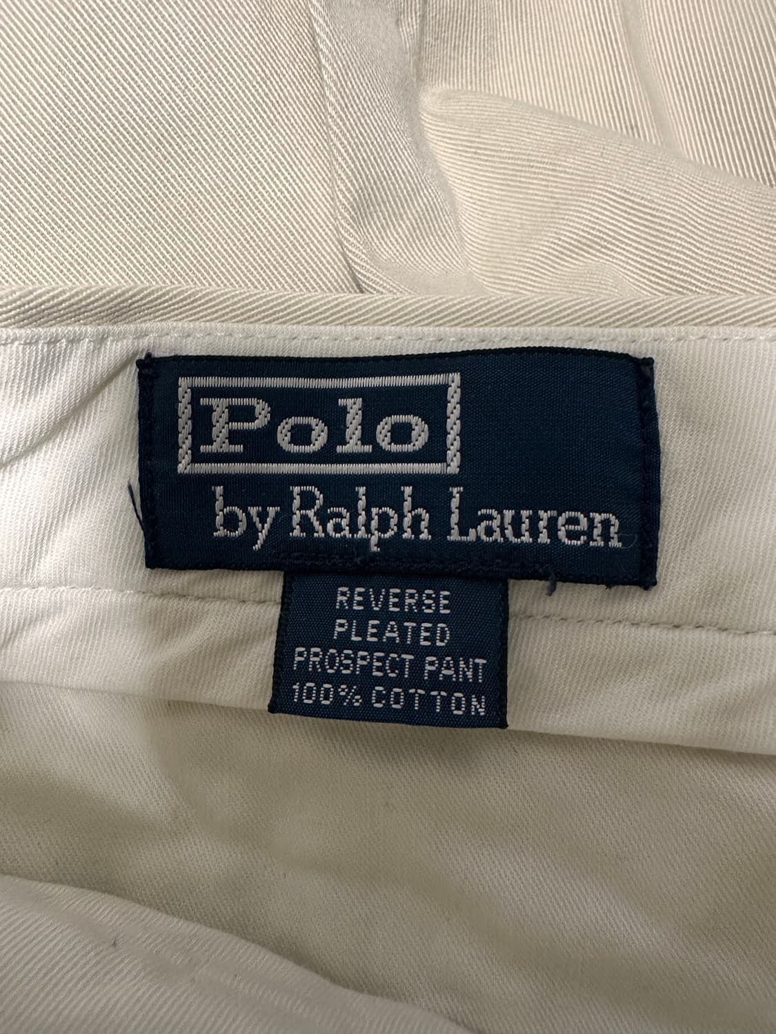 90s 빈티지 폴로 치노팬츠 아이보리 리버스플리츠 상품이미지4