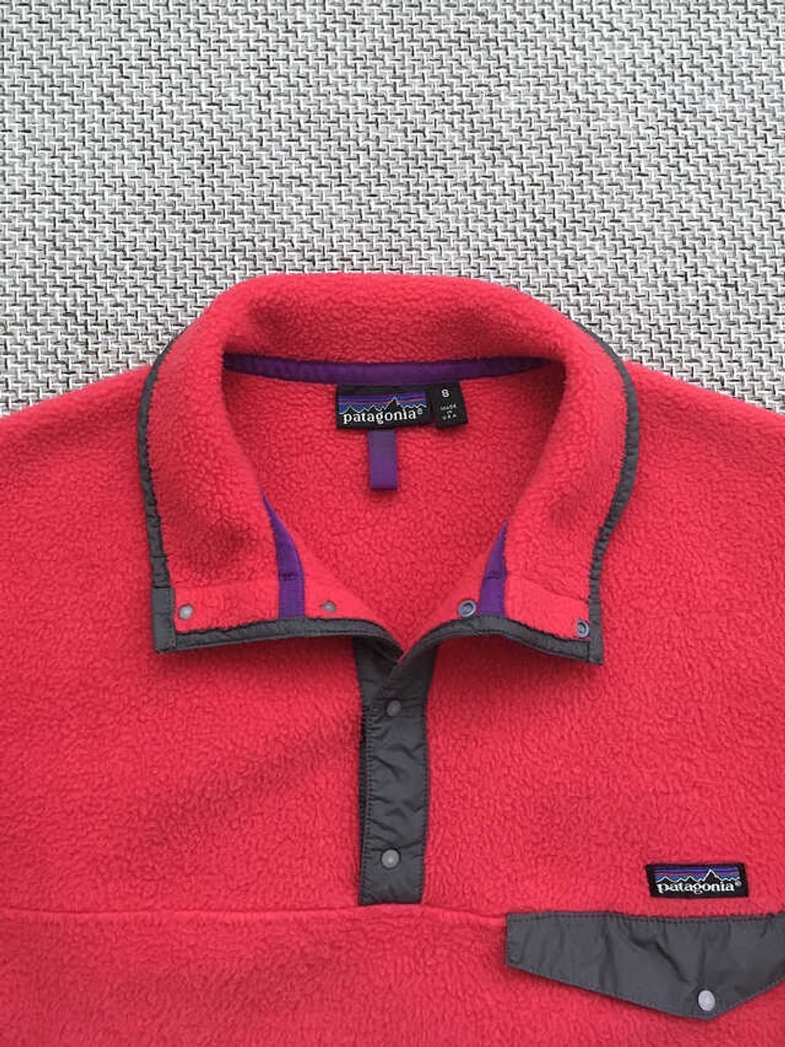 90s USA made Salmon Synchilla Snap-t 상품이미지1