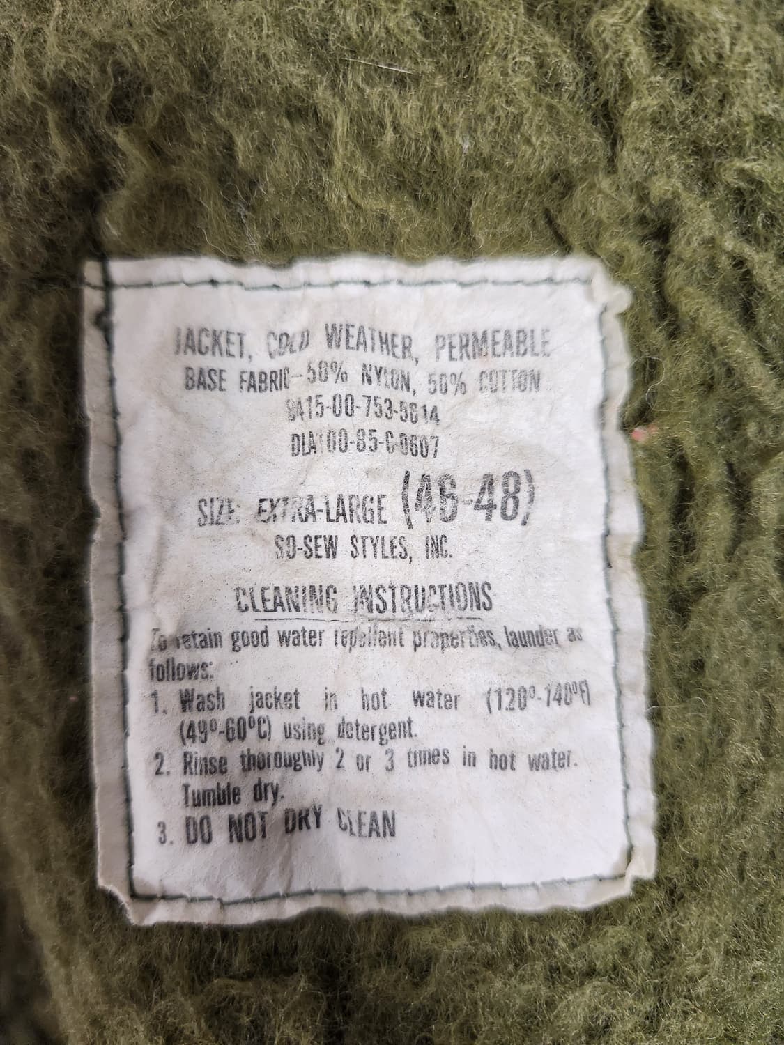 오리지널 미해군 A-2 덱자켓 XL 상품이미지9