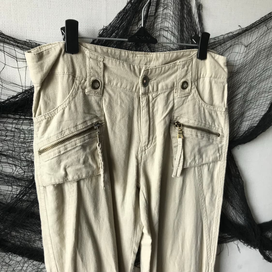 Linen zipper detailed bootscut pants   상품이미지3