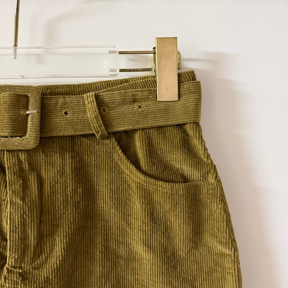 새상품 여자 코듀로이 벨트 스커트 M 상품이미지4