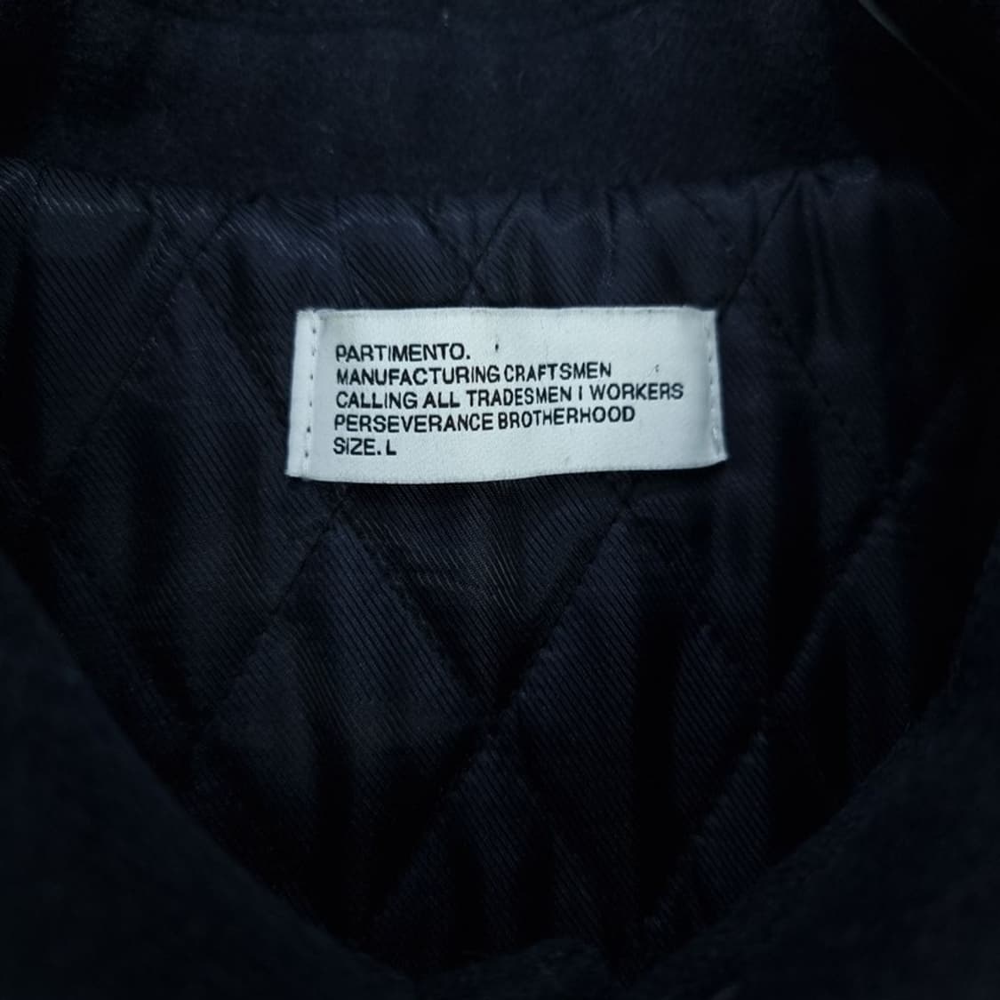 [파르티멘토] 오버핏 모직 바시티 자켓 네이비 M17934 상품이미지6