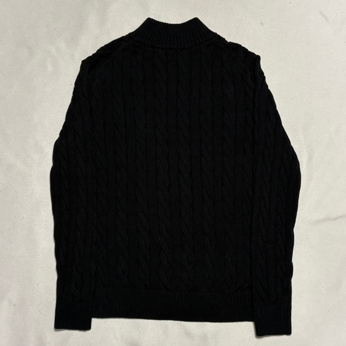 L 폴로랄프로렌 블랙 케이블 반집업 니트 상품이미지3