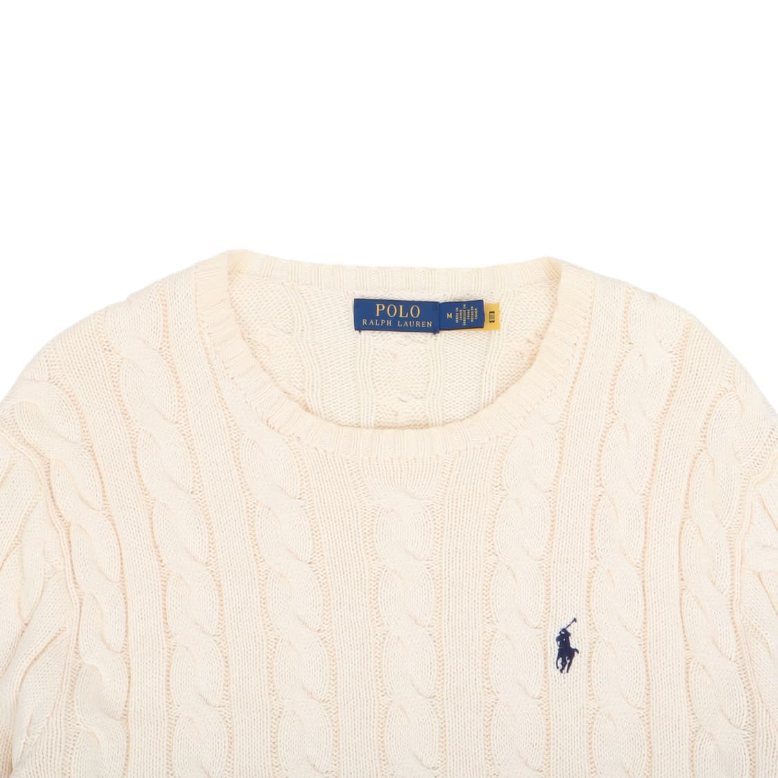 폴로 랄프로렌 QR 아이보리 케이블 니트 상품이미지2