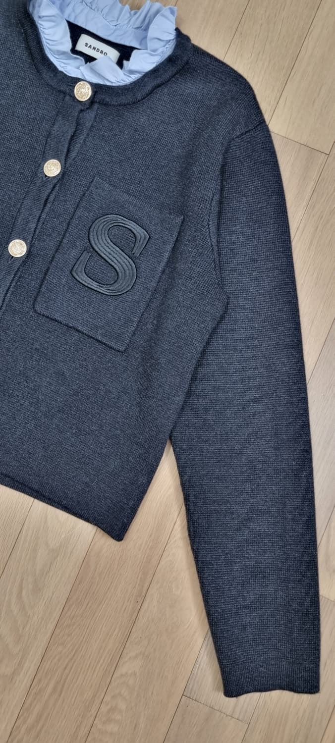 산드로 프릴넥 탈착 가디건 1size _ 여성 상품이미지4