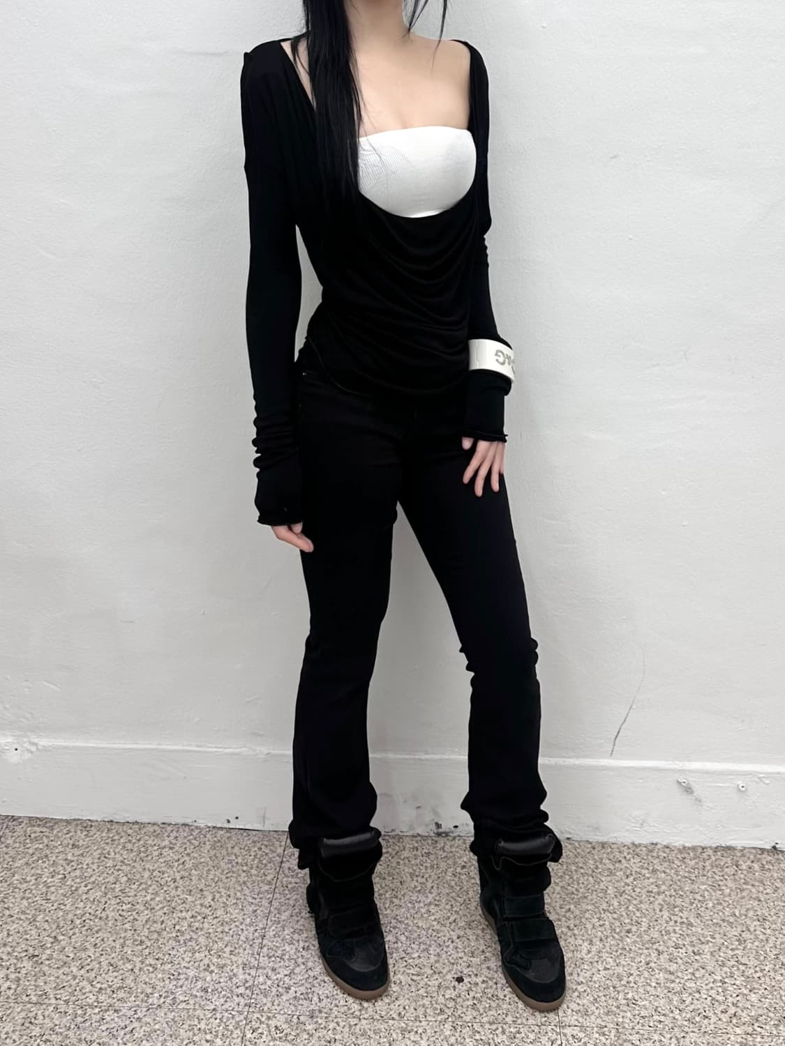 black drape long sleeve 상품이미지1