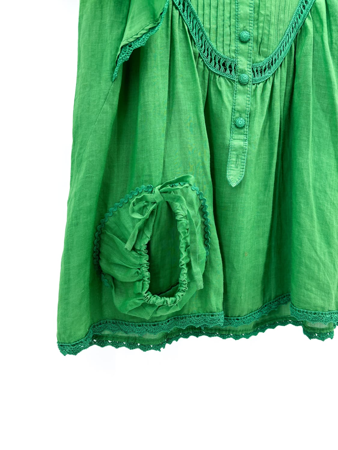 츠모리 치사토 레이스 린넨 반팔 블라우스 상품이미지6