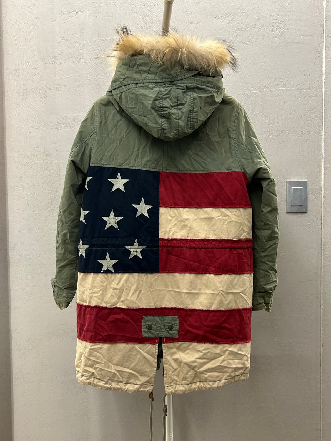 Jeep 지프 카키 패치 후드 야상 점퍼 상품이미지3