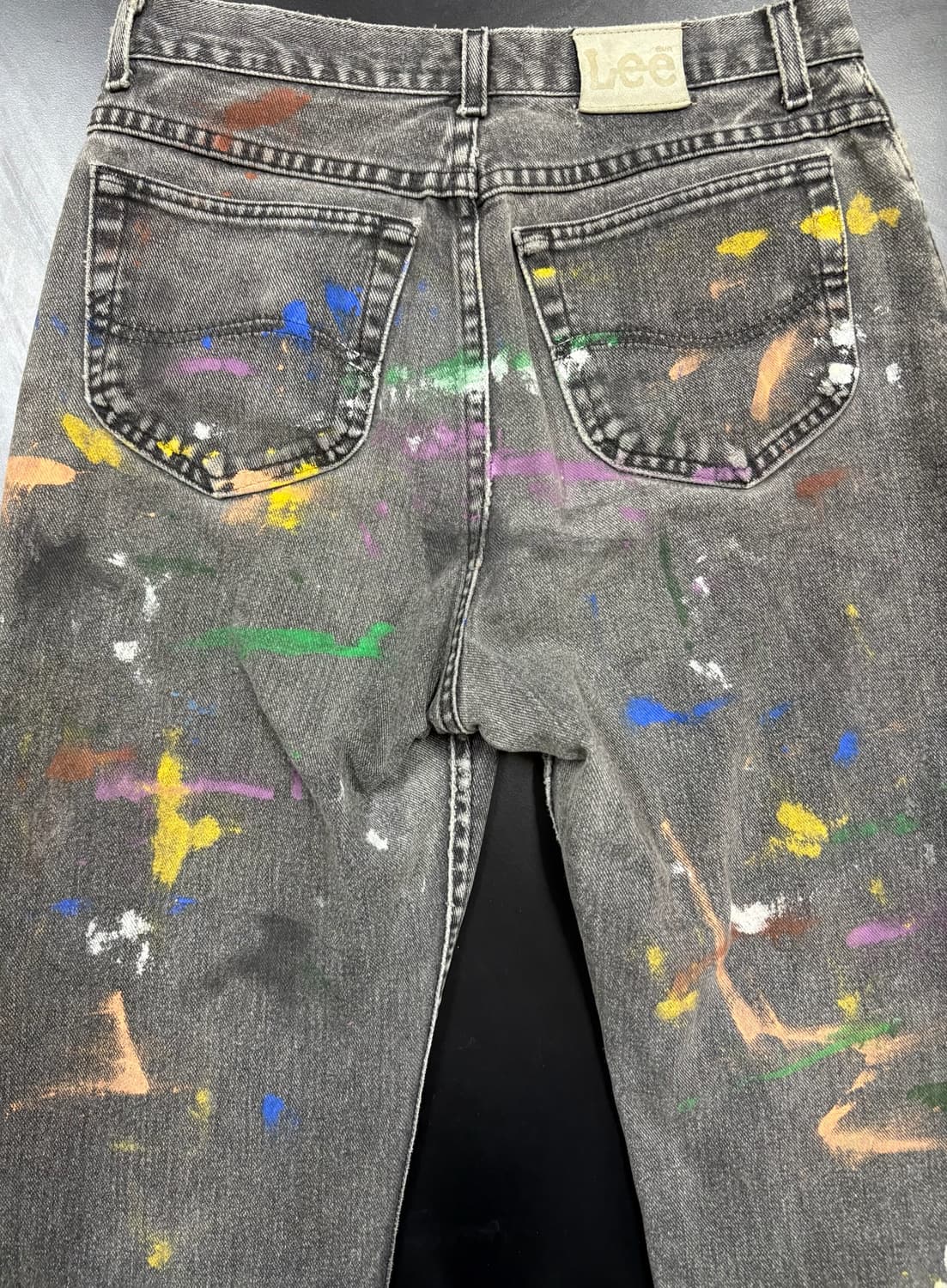 GAME OVER LEE 커스텀 빈티지 페인팅 데님 팬츠 상품이미지4