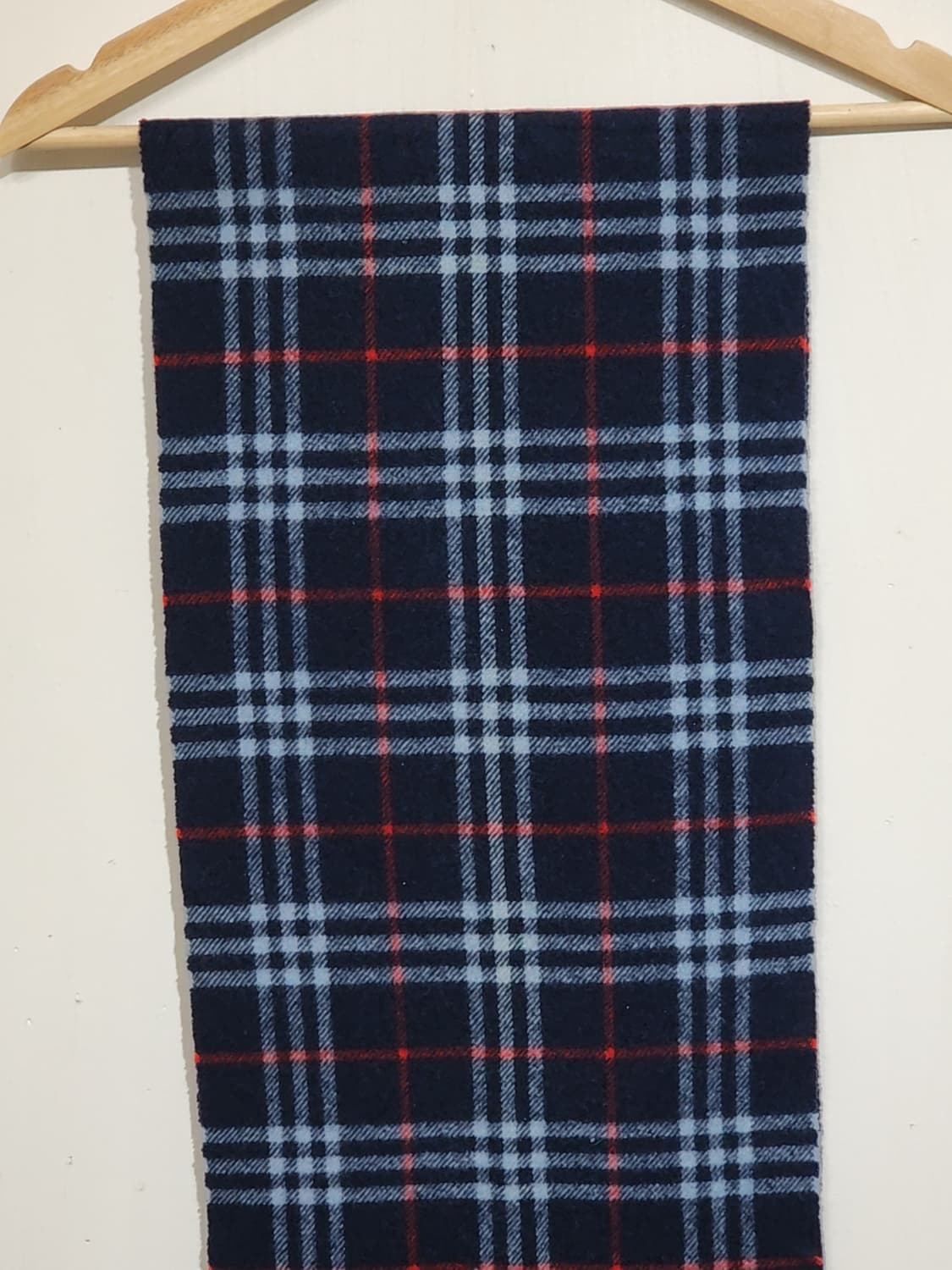(정품) 버버리 머플러 체크 네이비 목도리 램스울  상품이미지2