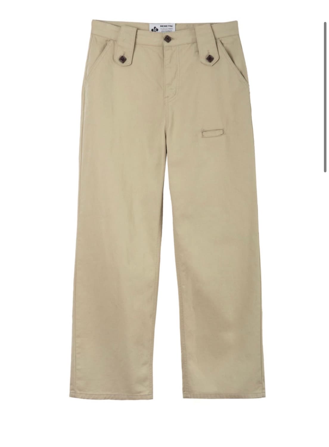 BUTTON COTTON PANTS / beige  상품이미지2