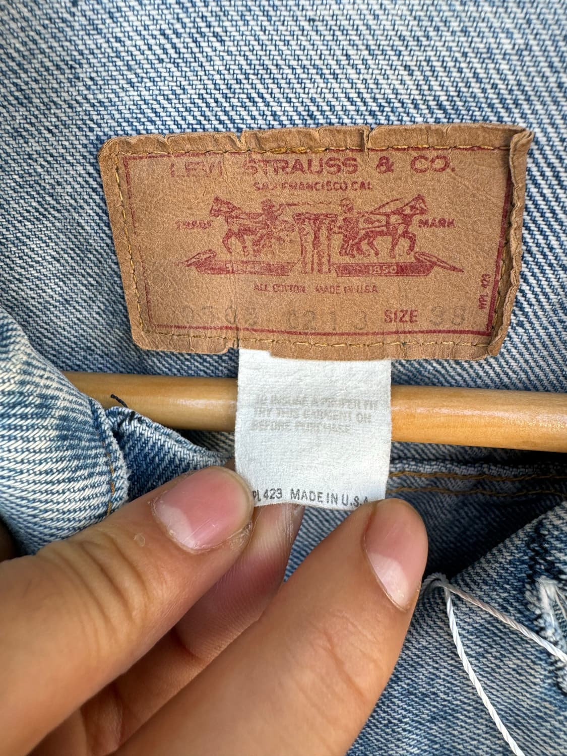 70s 리바이스 levis 70505-0213 데님 트러커 자켓 38 상품이미지7