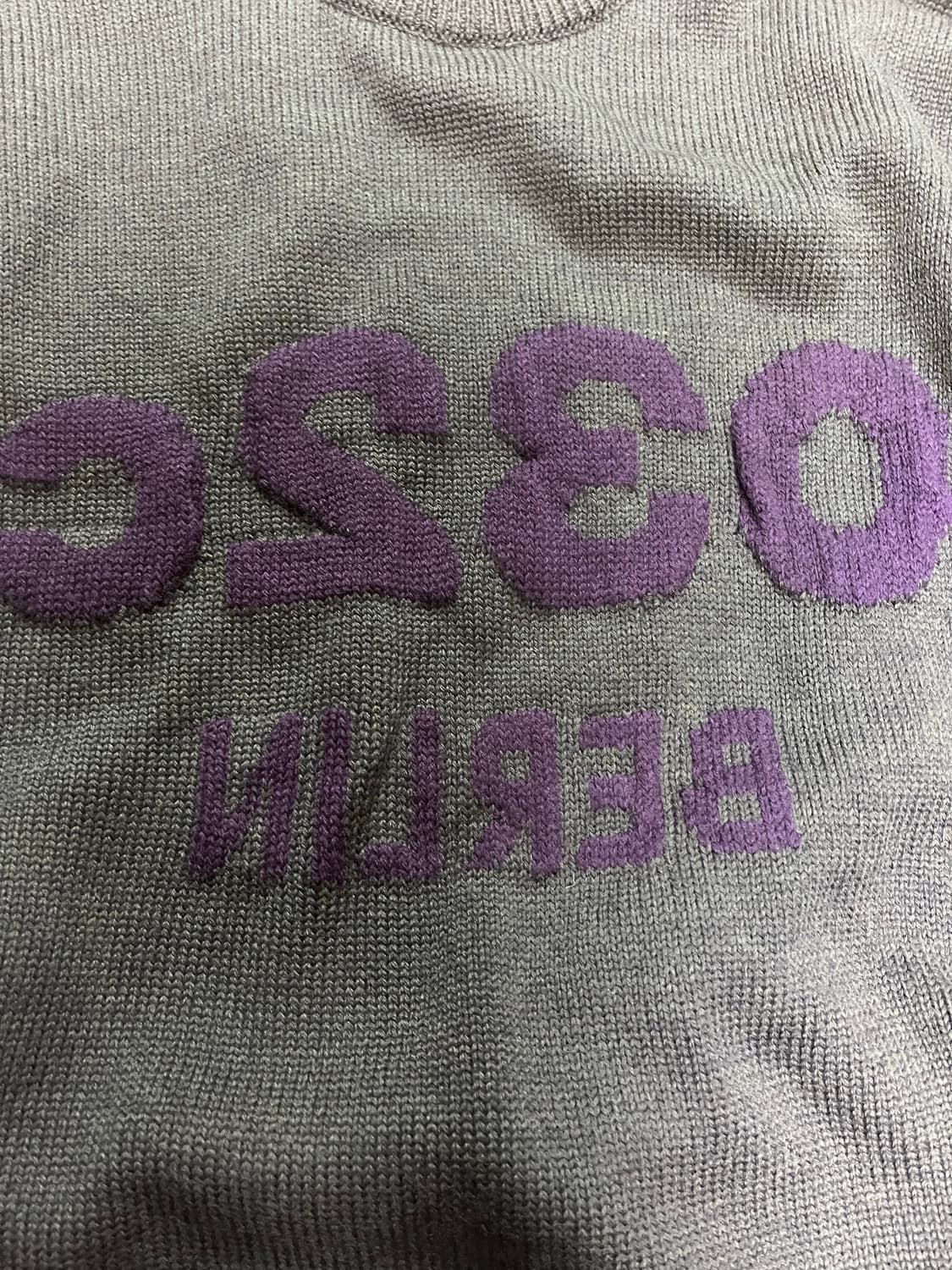 032c 오버핏 니트 스웨터 올리브 카키 L 상품이미지4