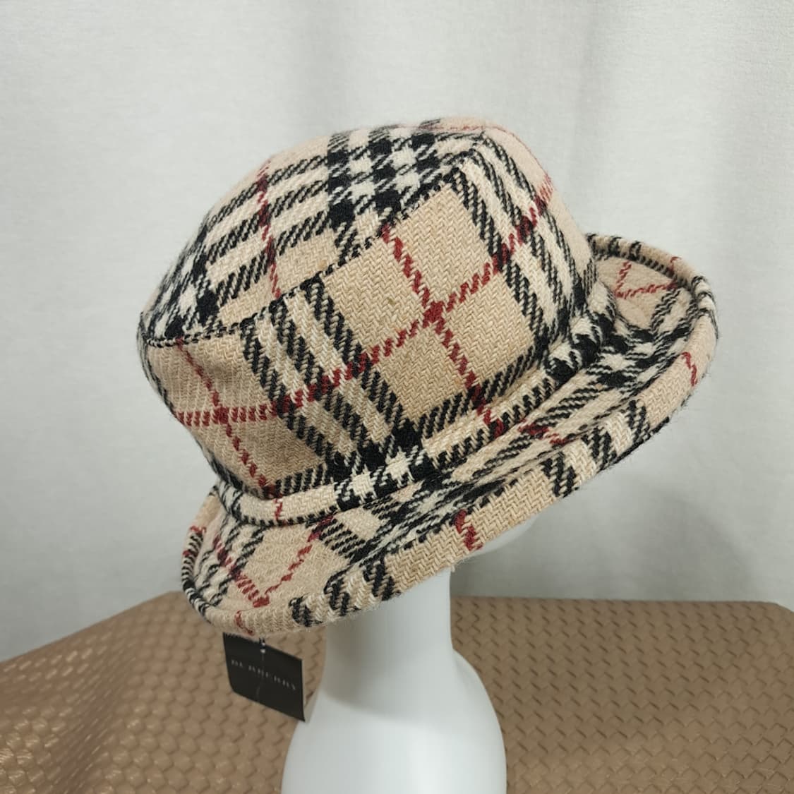 레어 빈티지 버버리 노바체크 램스울 버킷햇 P1988 상품이미지3